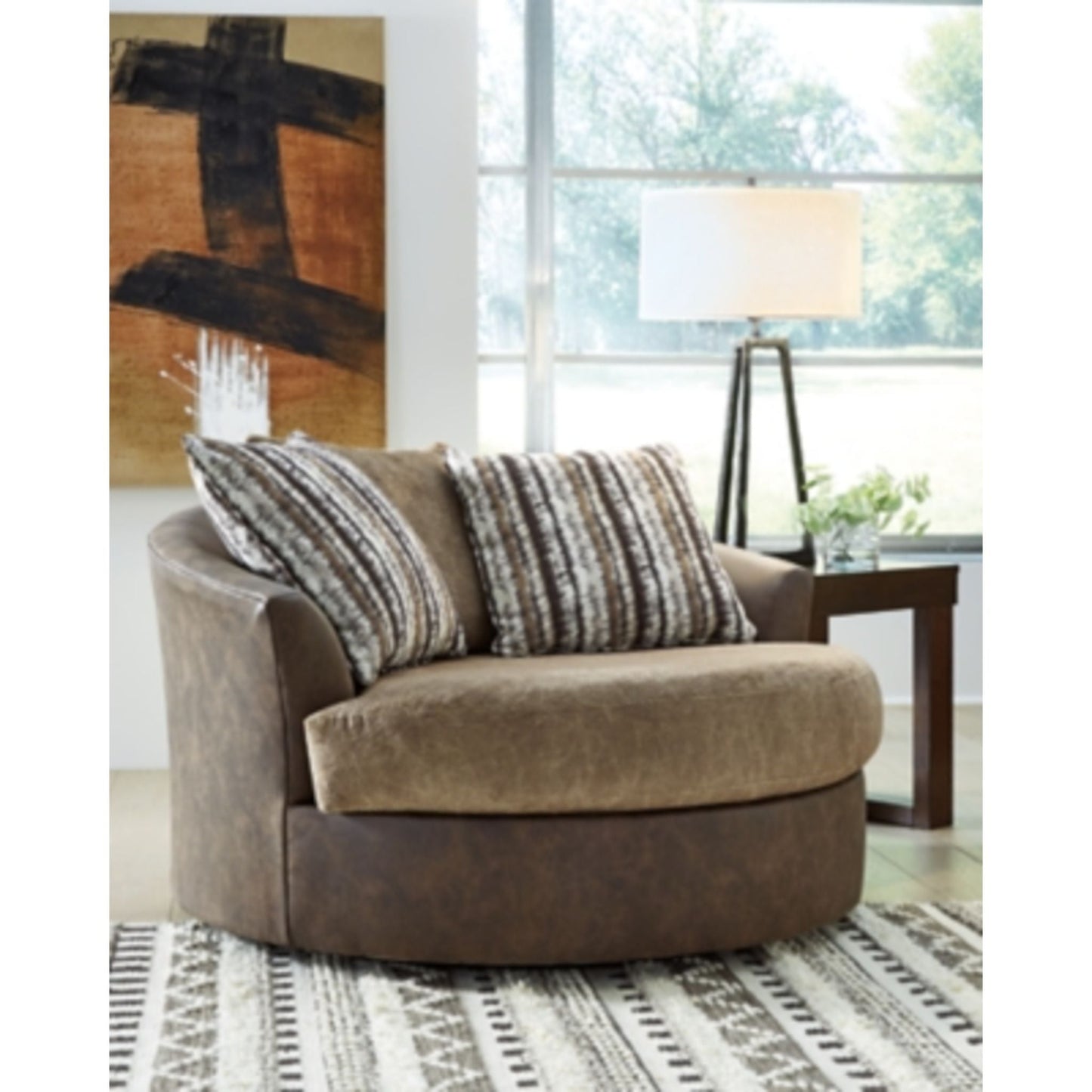 Alesbury Swivel Chair - Chocolate