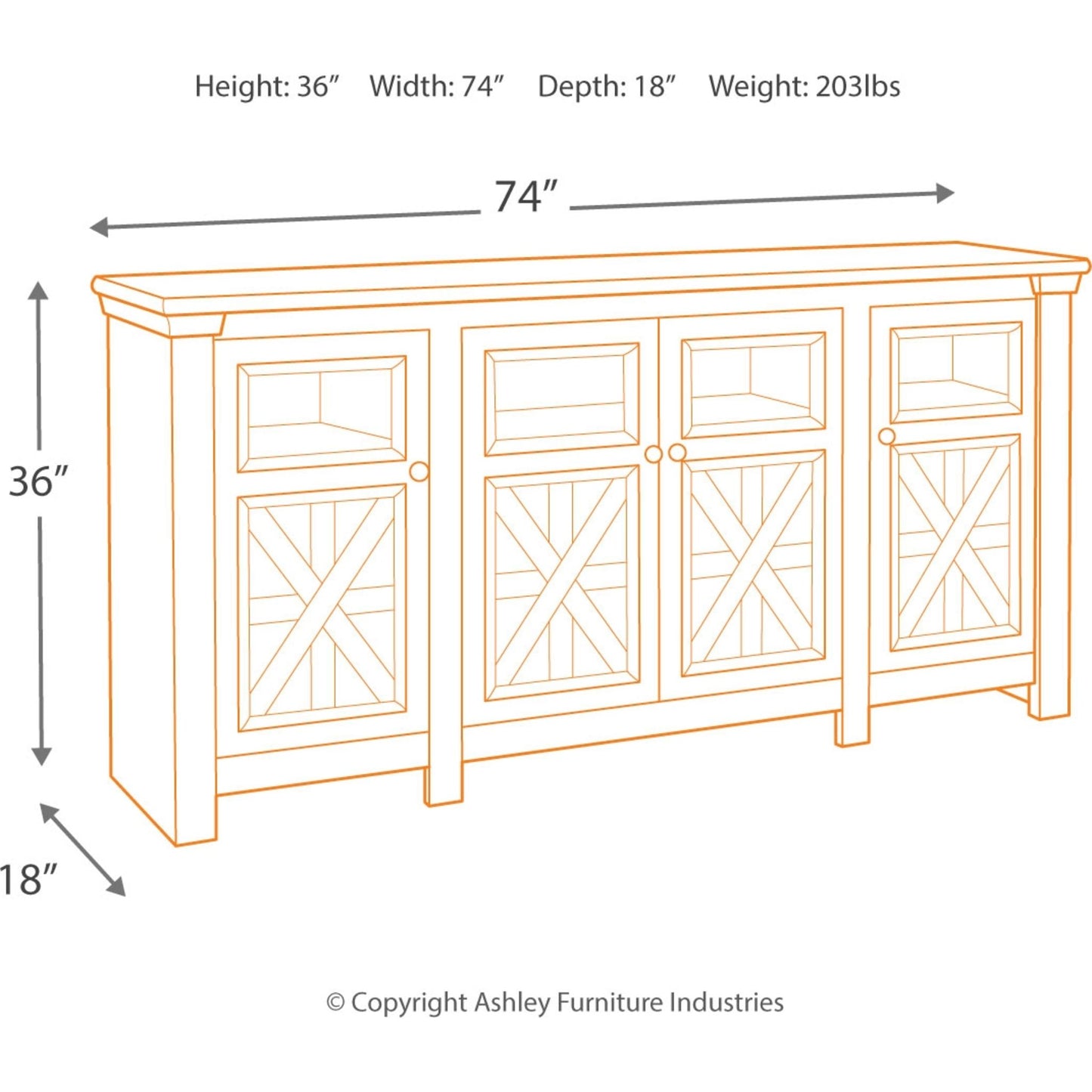 Bolanburg TV Stand - White/Weathered Gray