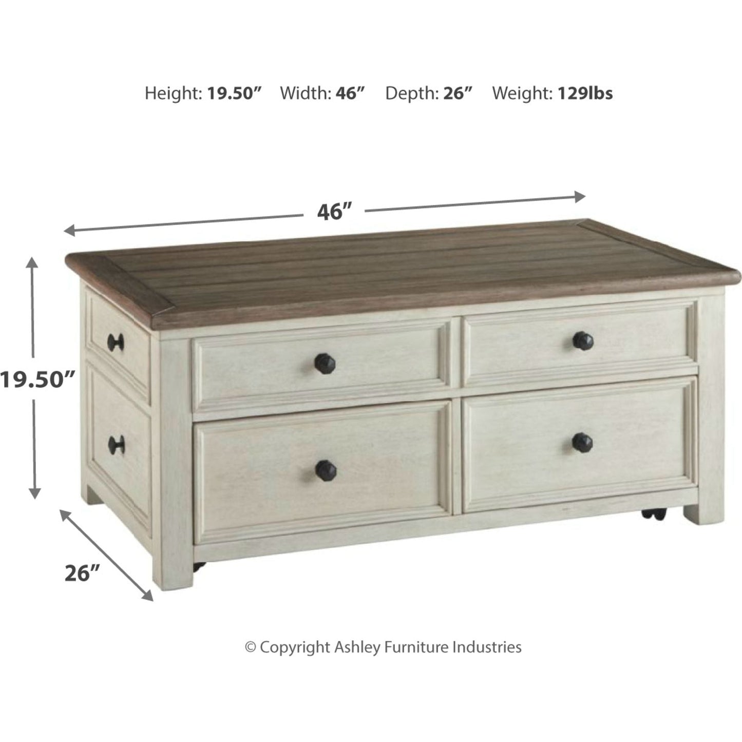 Bolanburg Coffee Table - Two-tone