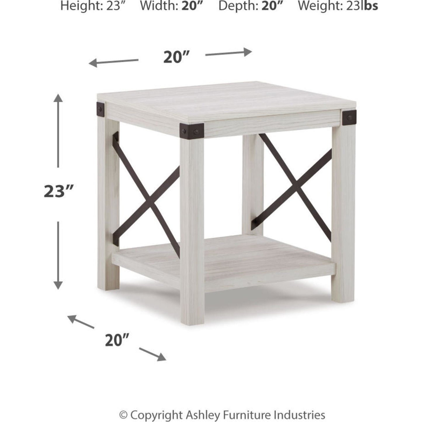 Bayflynn End Table - Whitewash