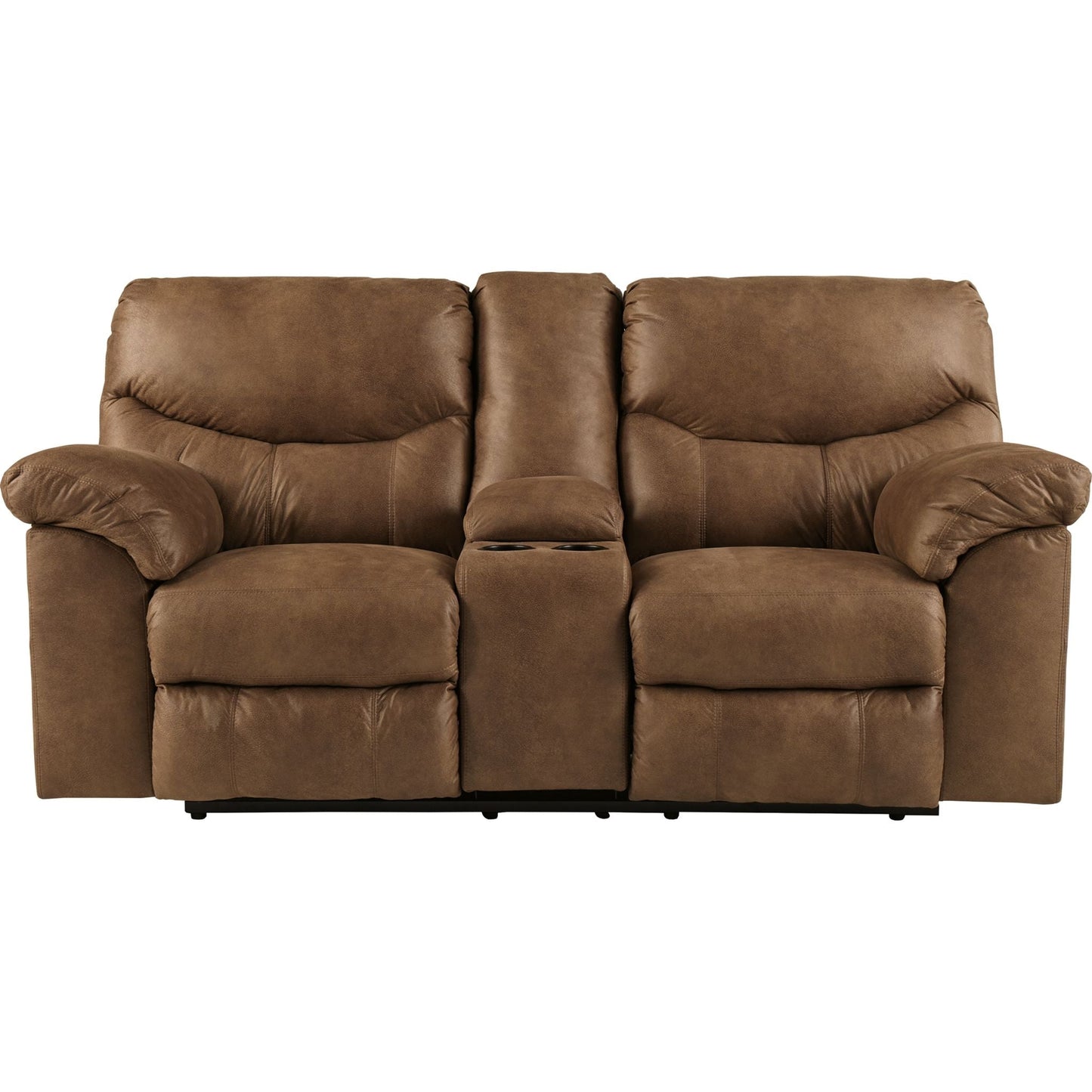 Boxberg Reclining Loveseat with Console - Bark