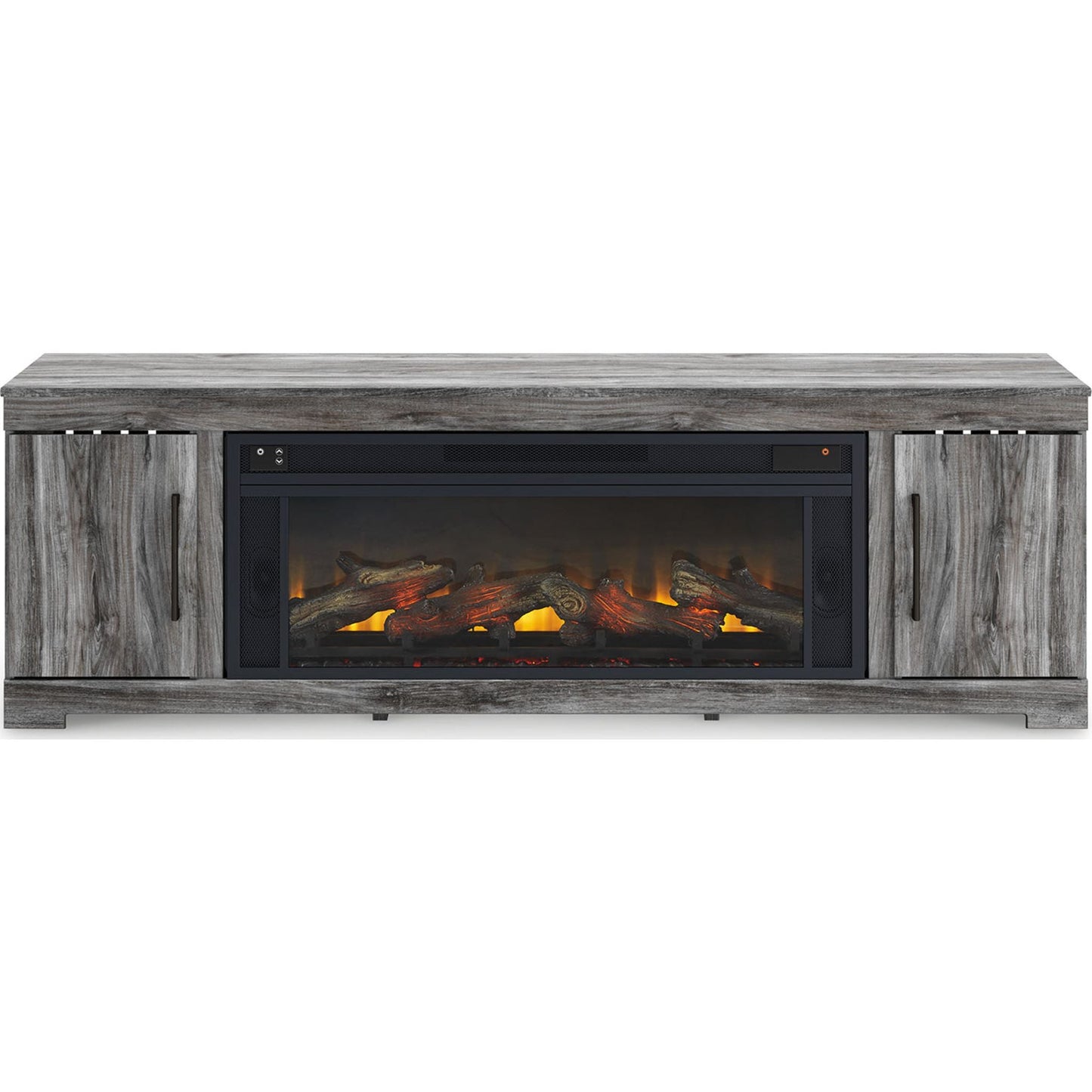 Baystorm TV Stand with Fireplace - Gray
