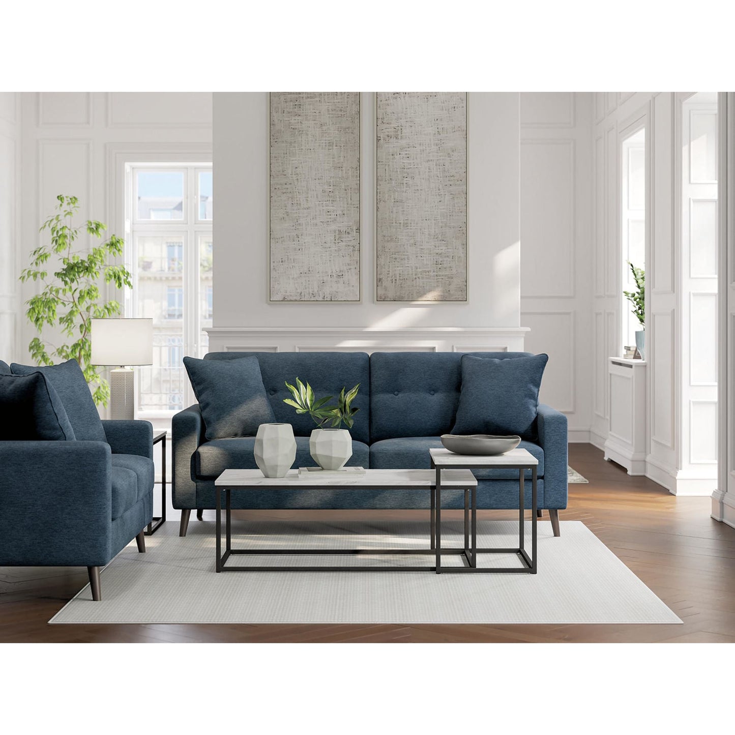 Donnesta 3 Pack Tables - White
