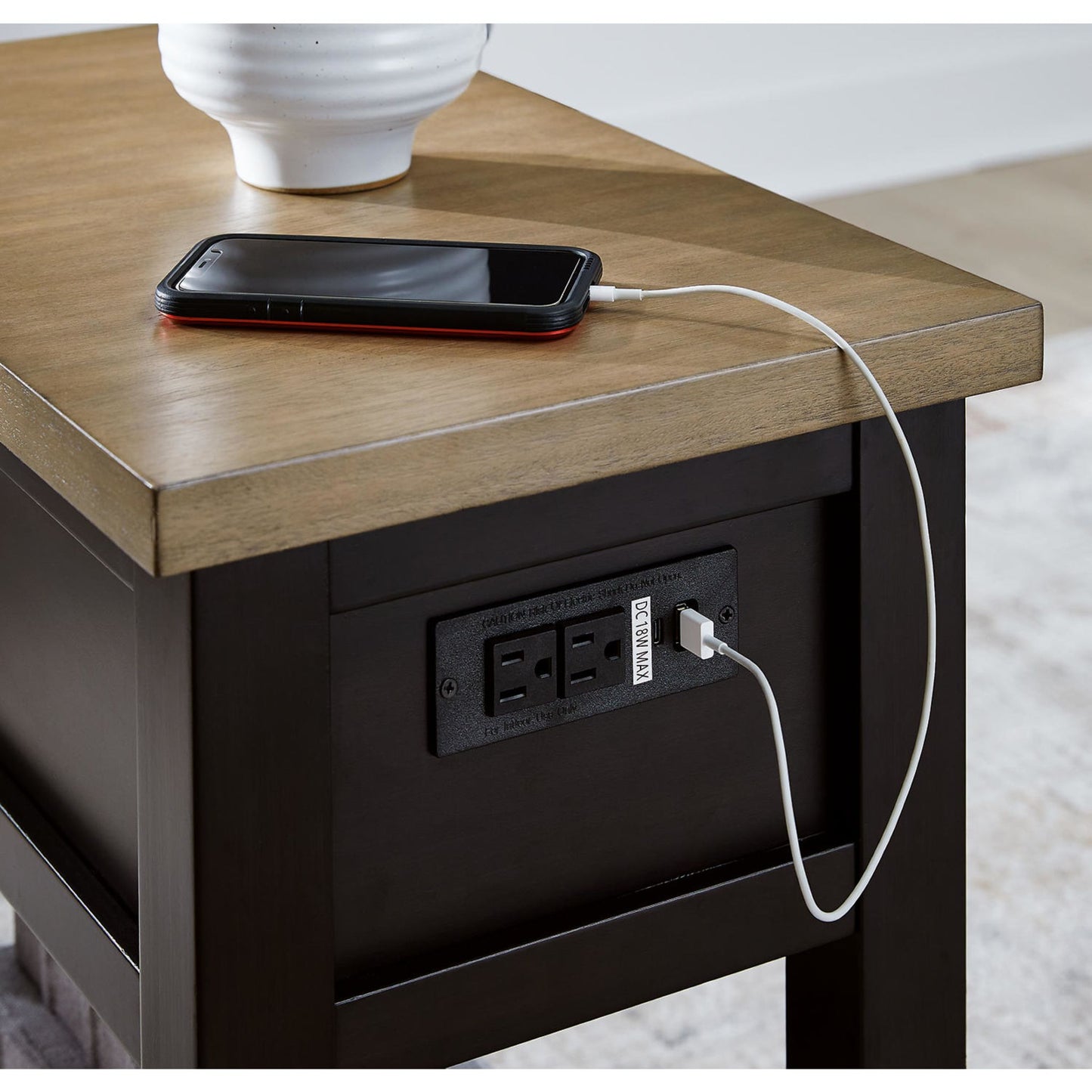 Drazmine Chairside End Table - Brown