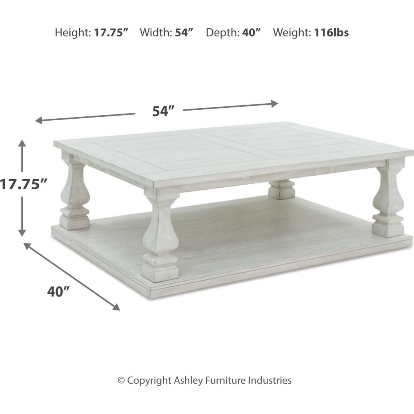 Arlendyne Coffee Table - Antique White