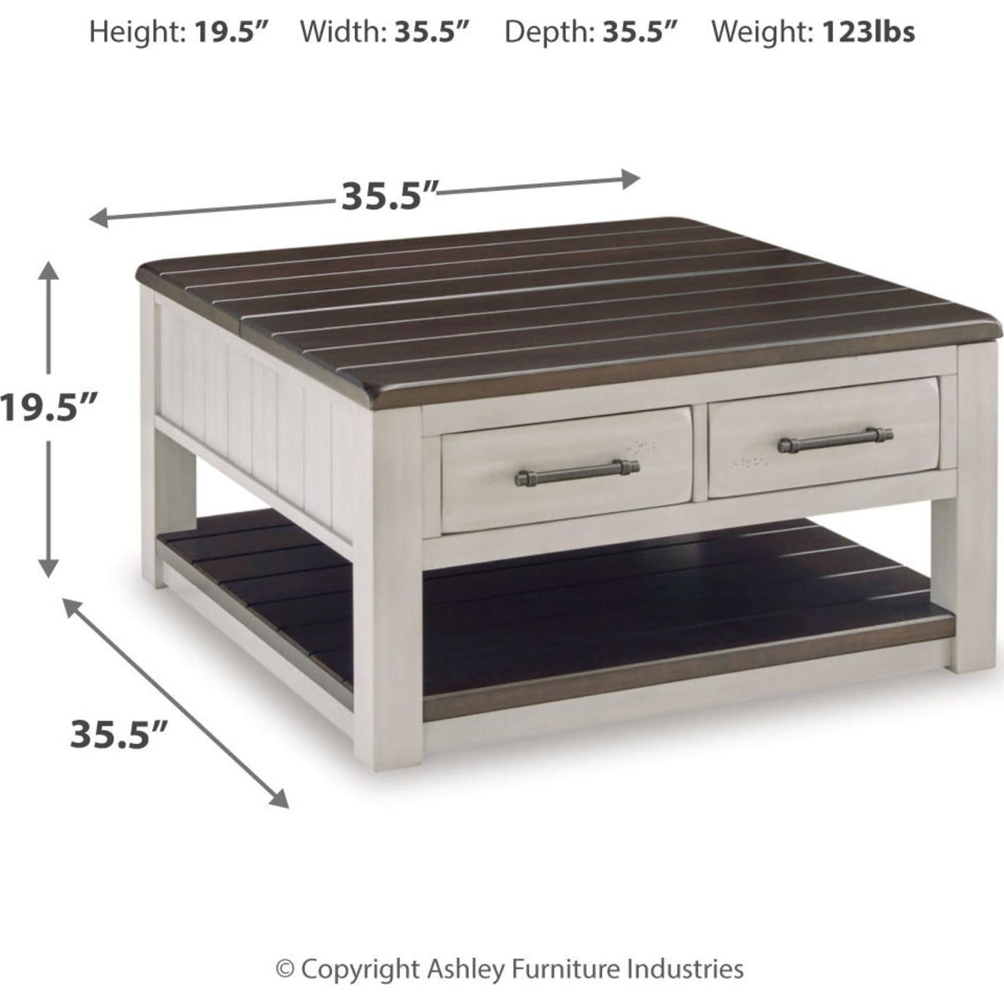 Darborn Coffee Table - Gray/Brown