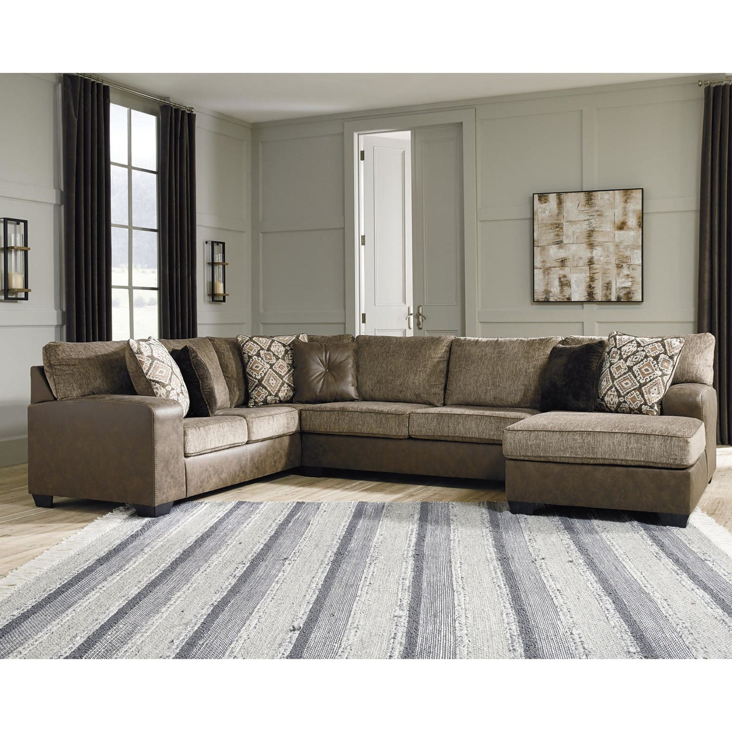 Abalone 3 Piece Sectional with Chaise
