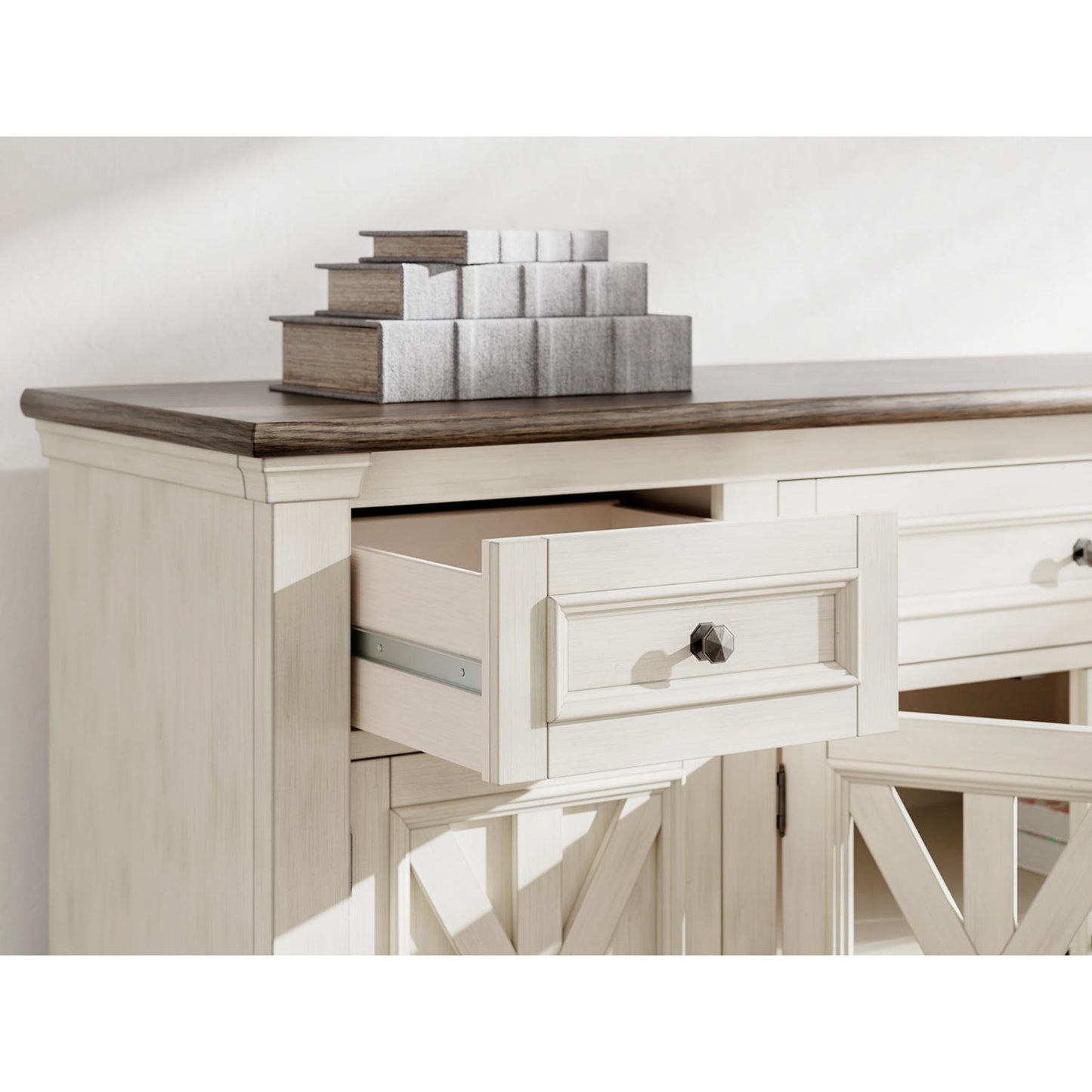 Bolanburg TV Stand - White/Weathered Gray