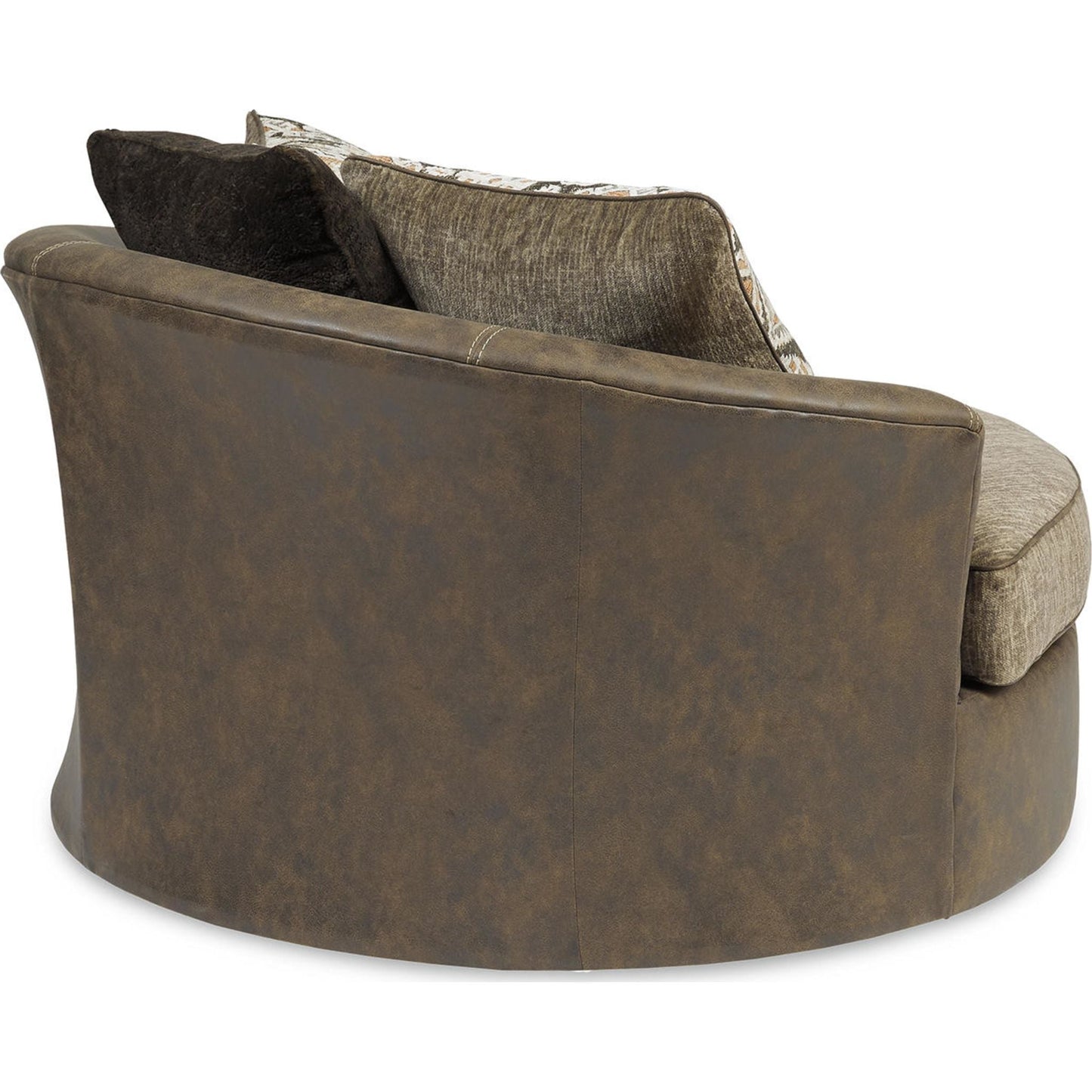 Abalone Swivel Chair - Chocolate