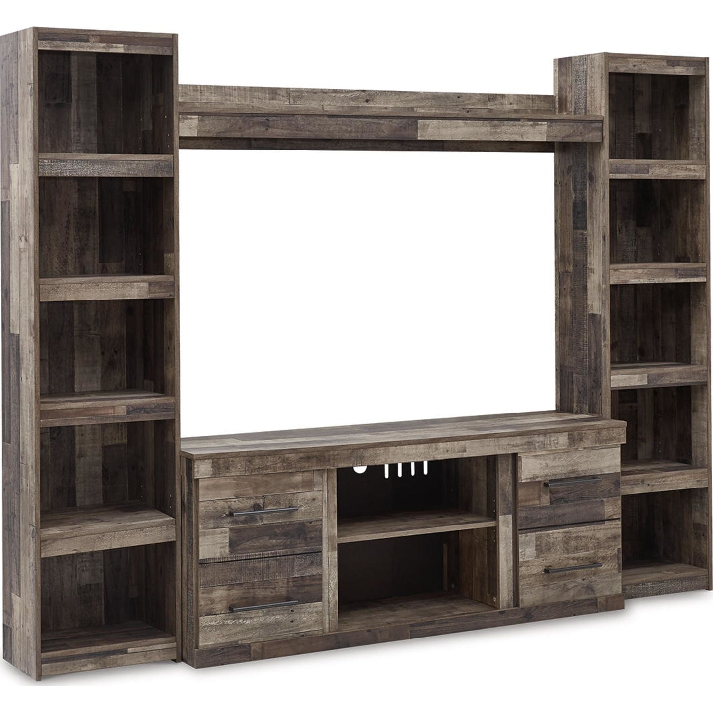 Derekson 4 Piece Entertainment Unit - Multi Gray