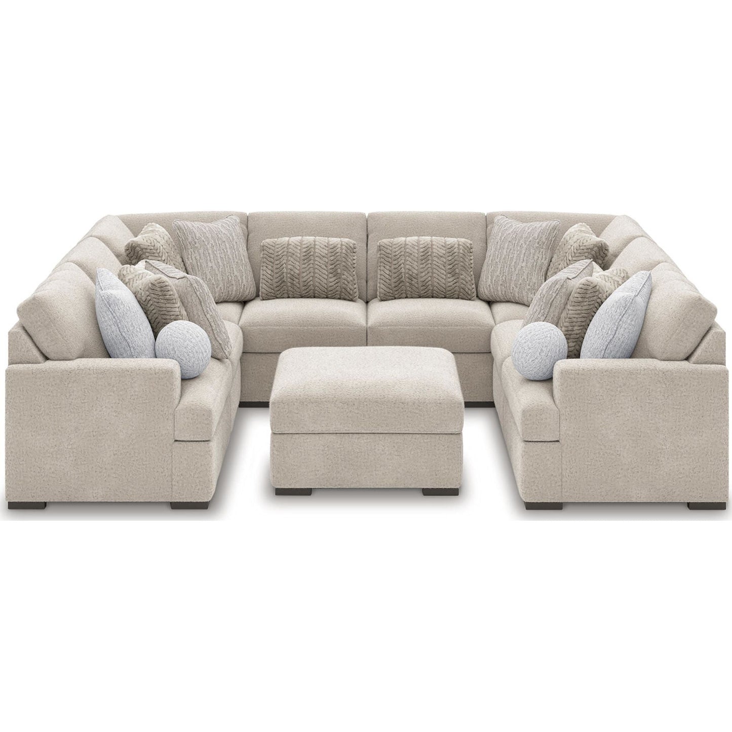 Cuddle Plush 8 Piece Modular Sectional - Arctic