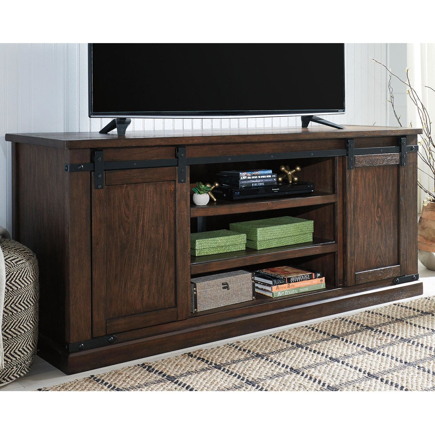 Budmore TV Stand - Rustic Brown