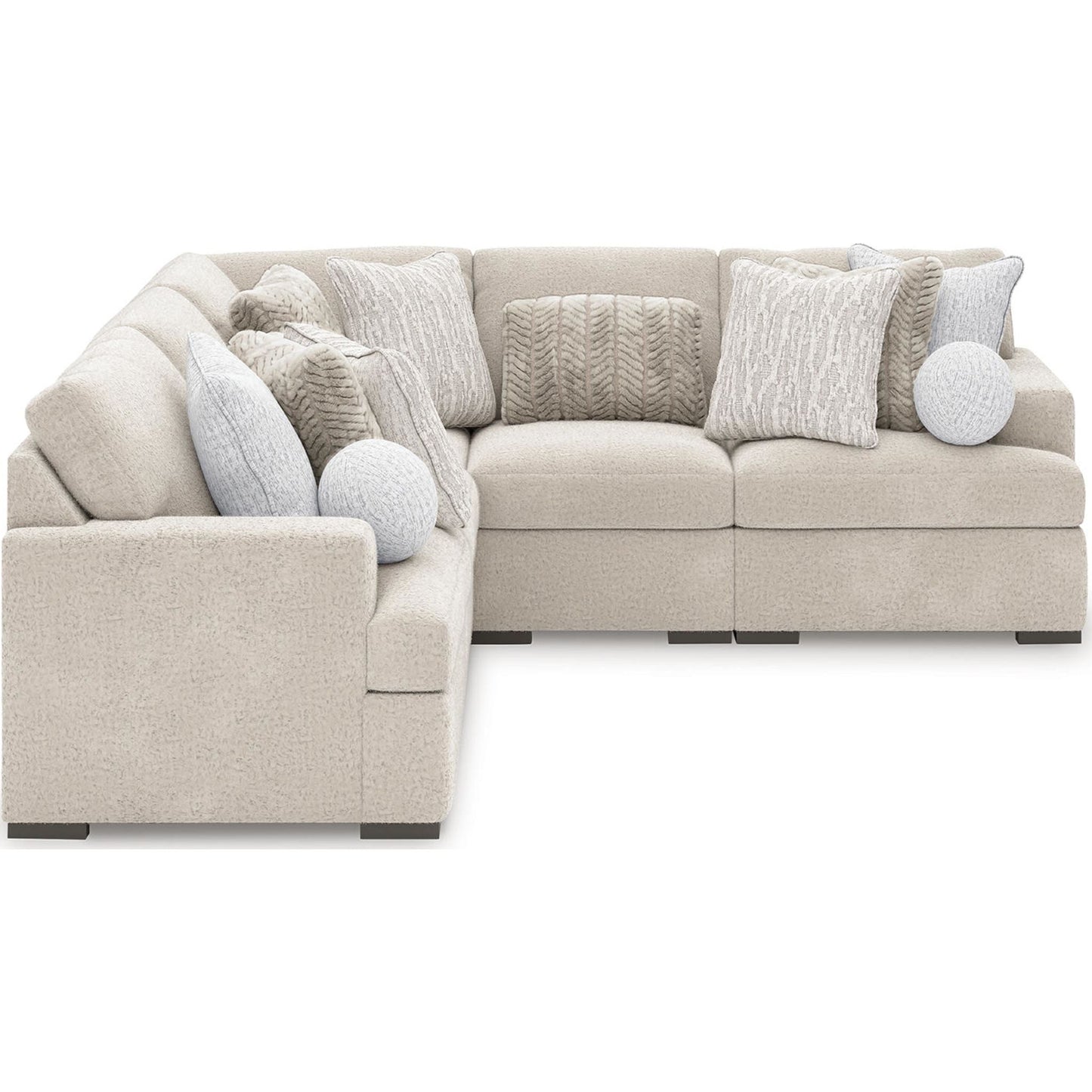 Cuddle Plush 5 Piece Modular Sectional