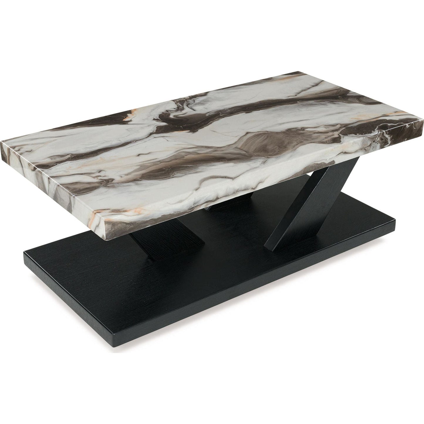 Cendill 3 Pack Tables - Dark Brown/White/Black