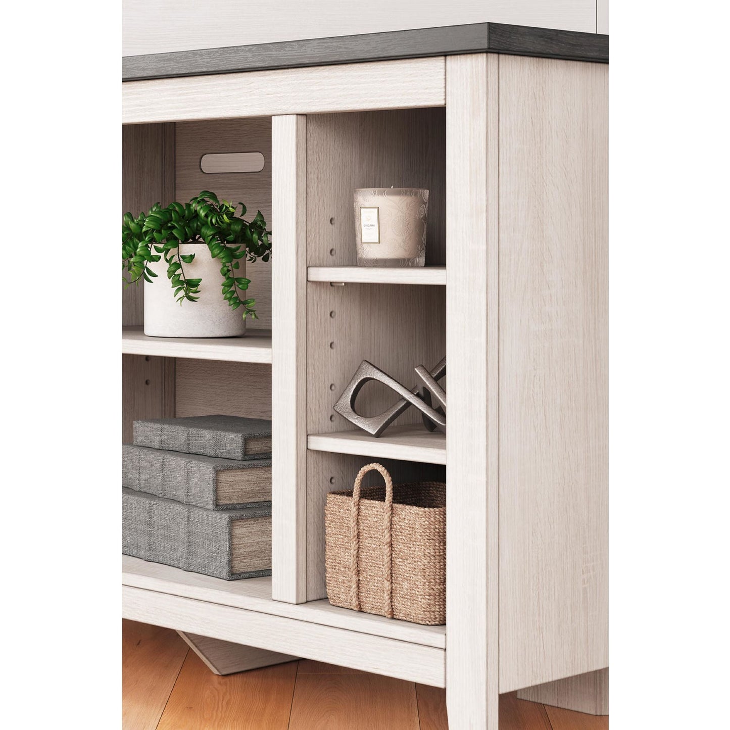 Dorrinson Corner TV Stand - Two-tone