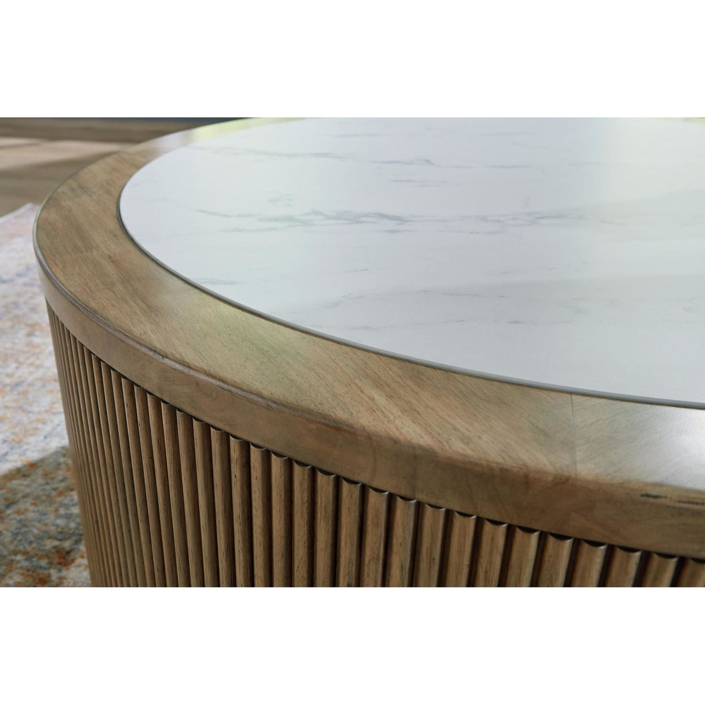 Camdill Coffee Table - Light Brown/White