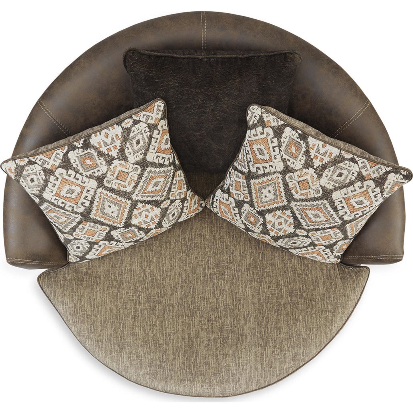 Abalone Swivel Chair - Chocolate