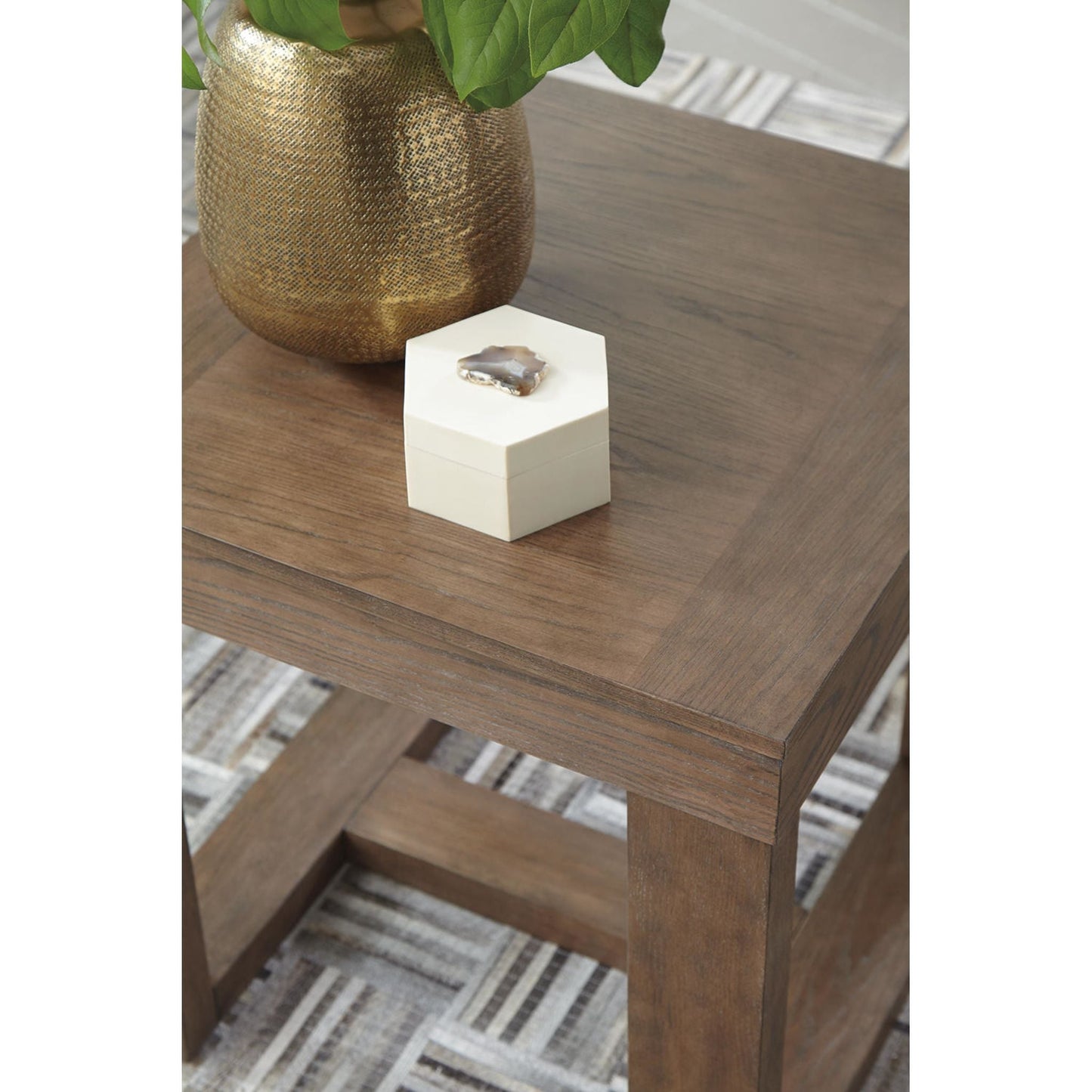 Cariton End Table - Gray