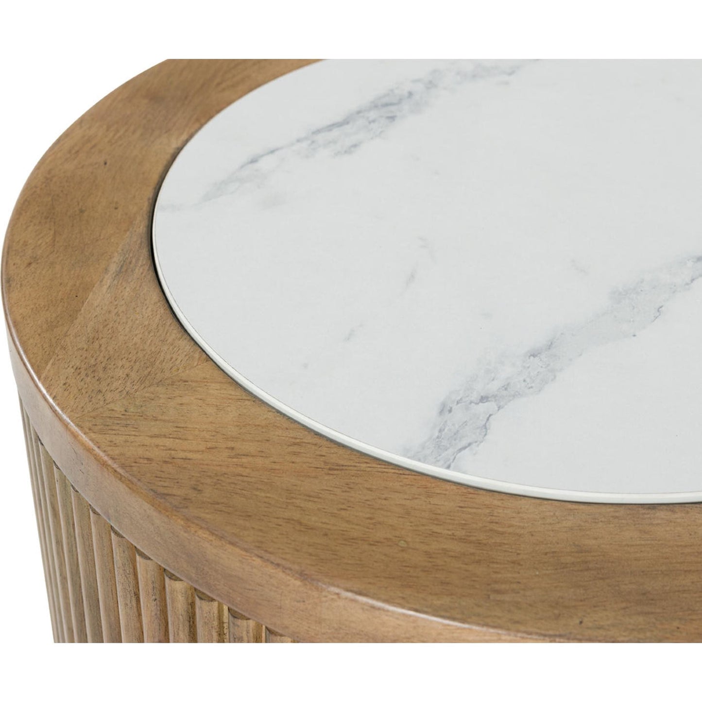 Camdill End Table - Light Brown/White
