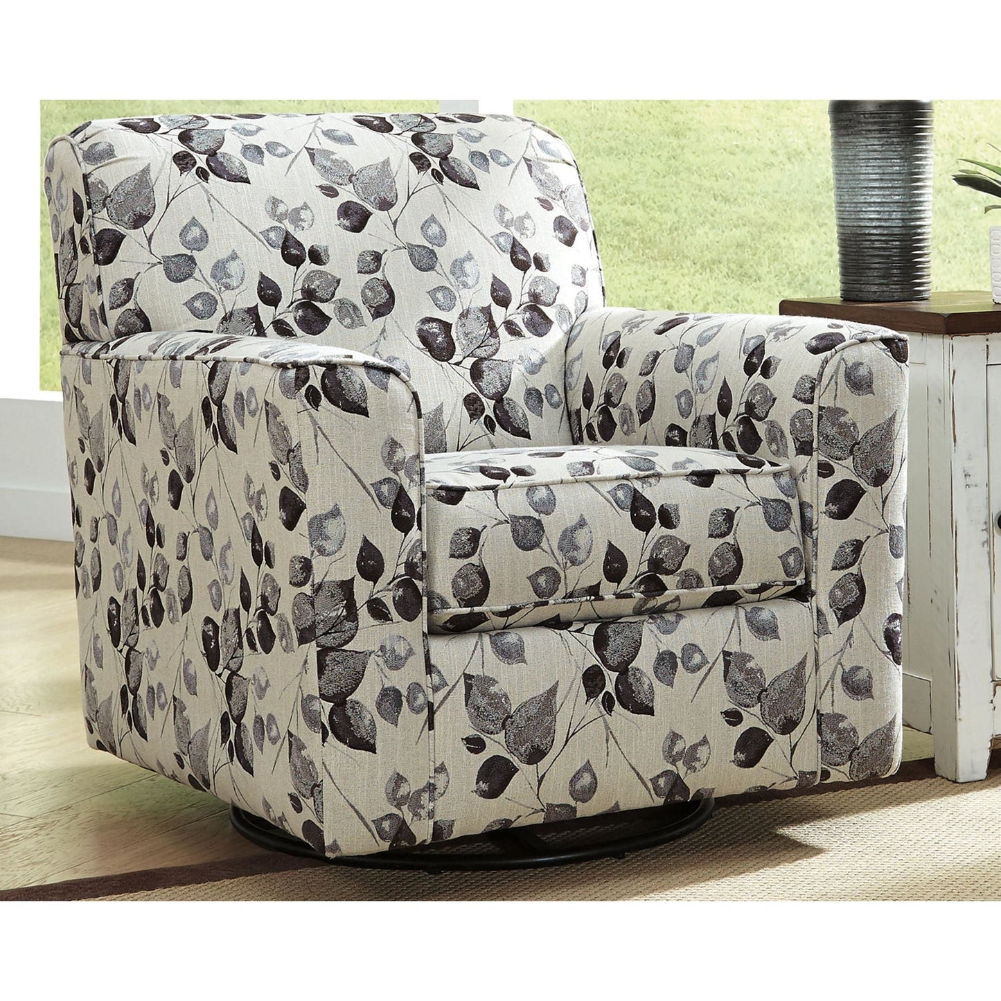 Abney Swivel Chair - Platinum