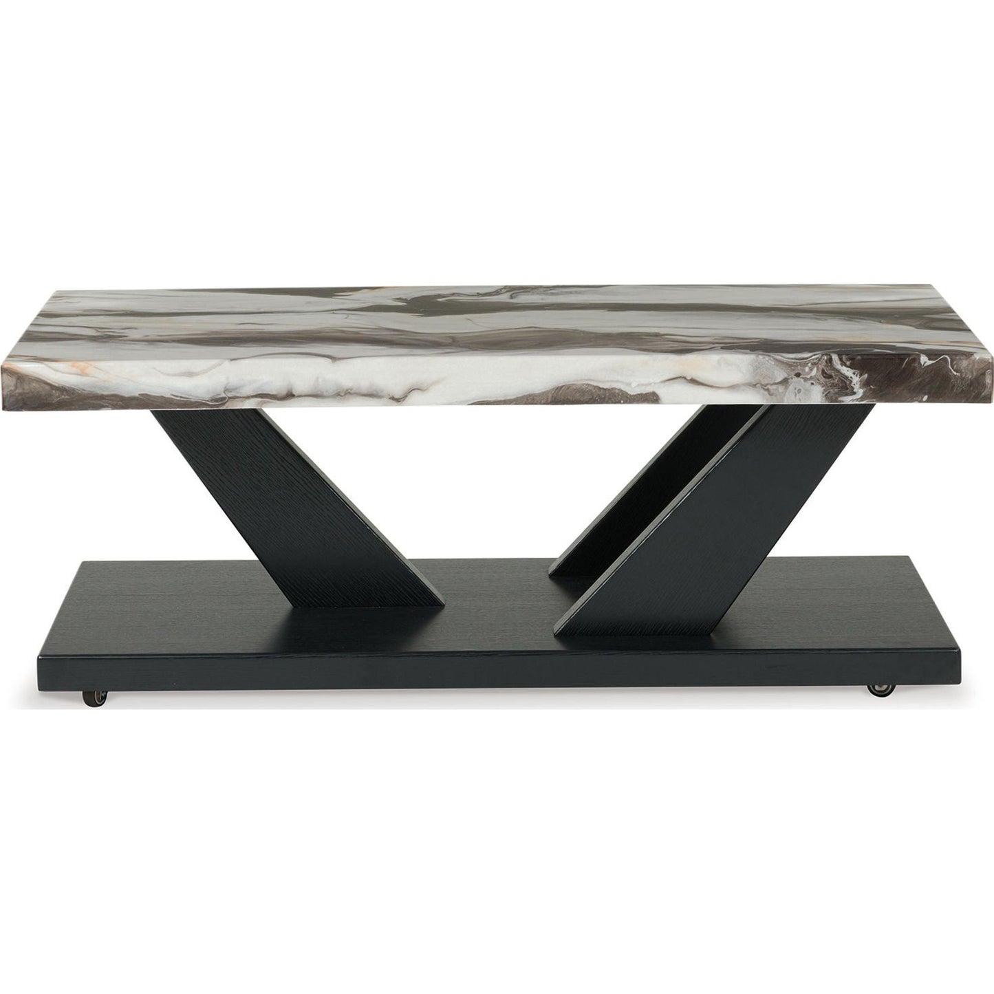 Cendill 3 Pack Tables - Dark Brown/White/Black