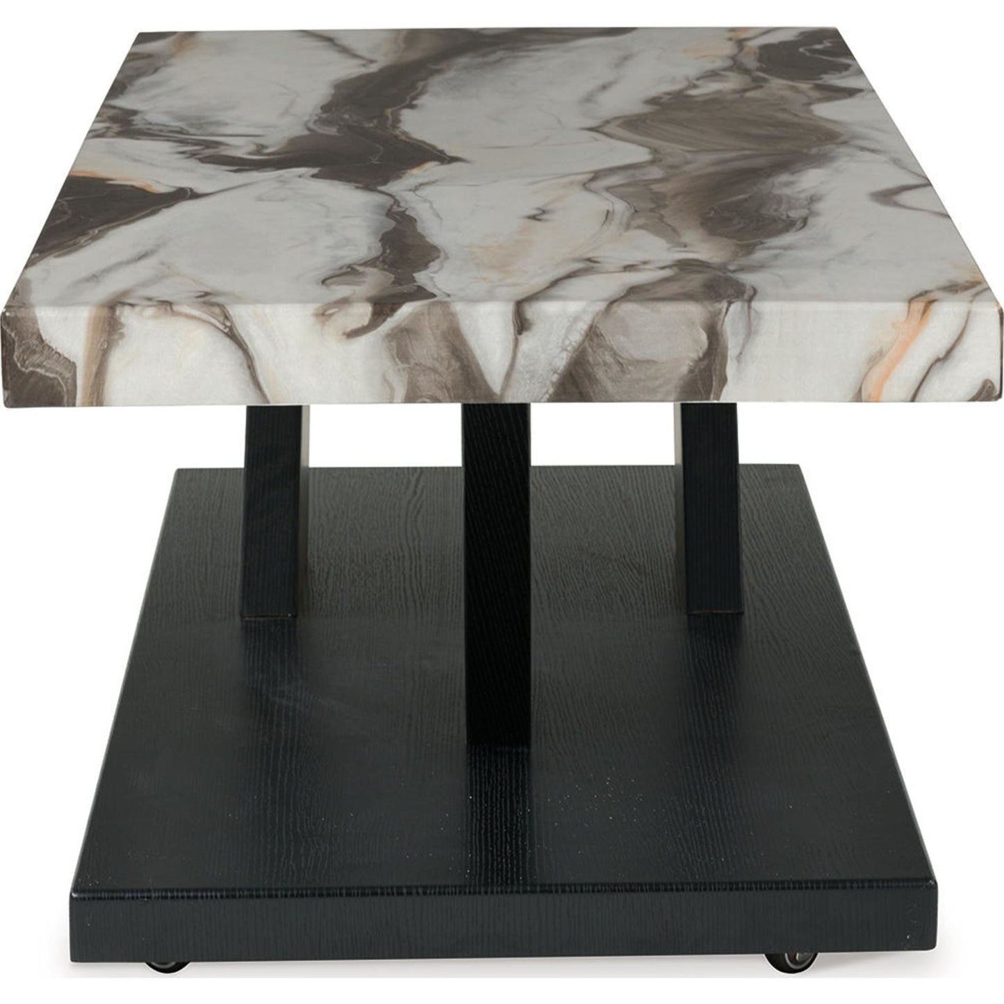 Cendill 3 Pack Tables - Dark Brown/White/Black