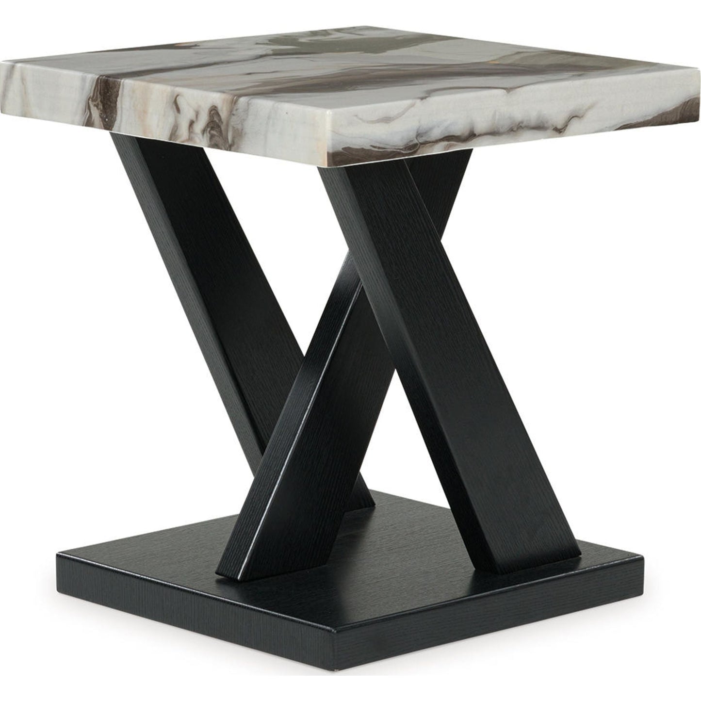 Cendill 3 Pack Tables - Dark Brown/White/Black