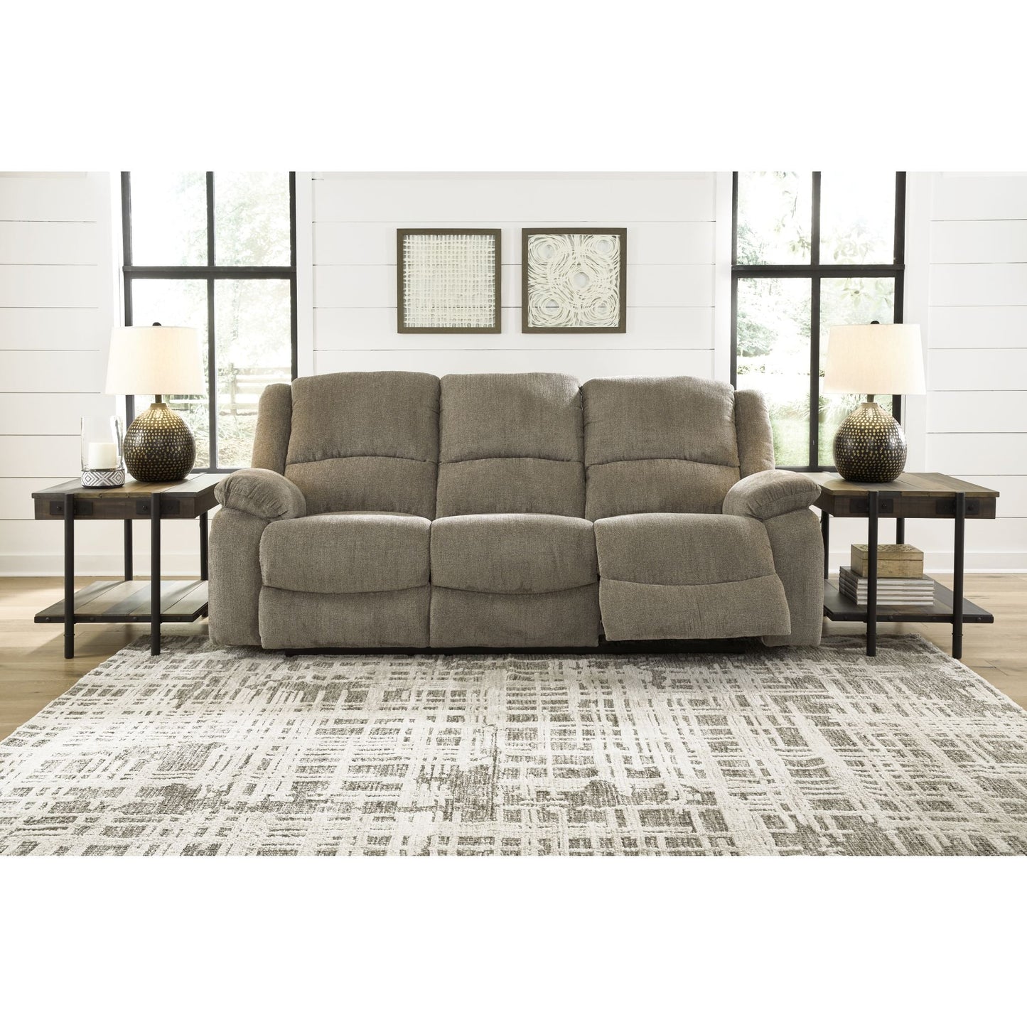 Draycoll Reclining Sofa - Pewter