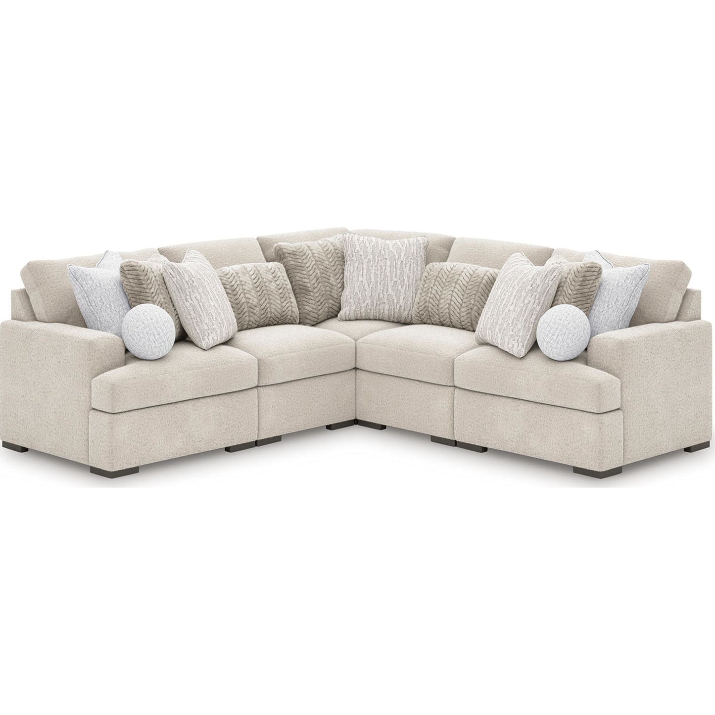 Cuddle Plush 5 Piece Modular Sectional