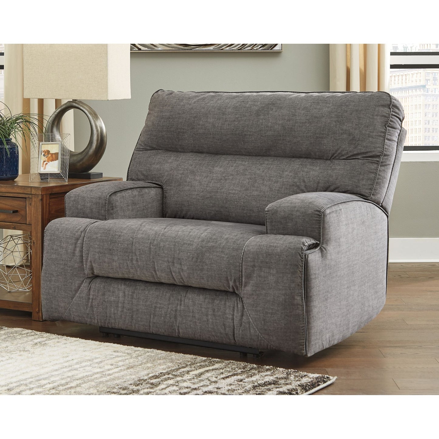 Coombs Wide Seat Recliner - Charcoal
