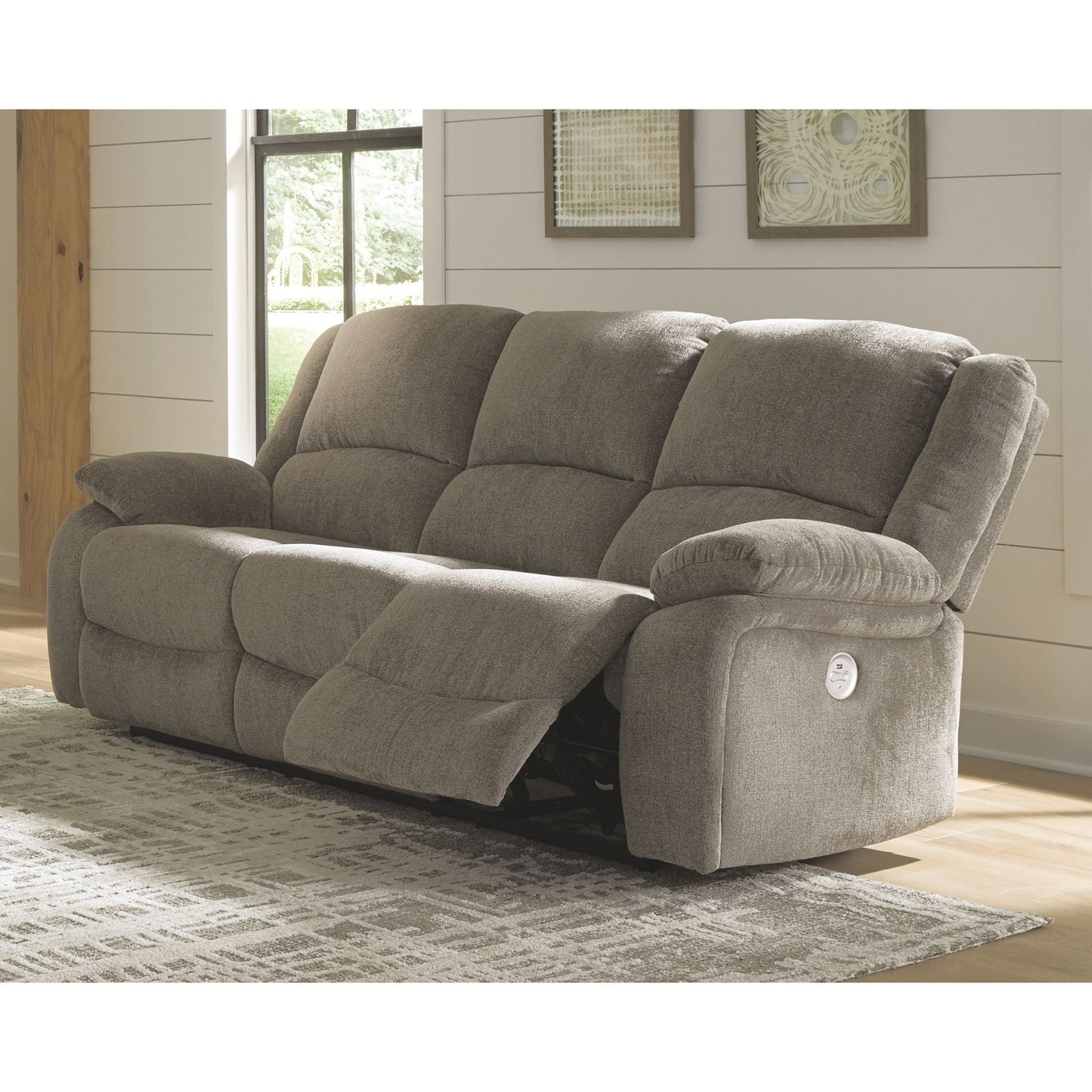 Draycoll Power Reclining Sofa - Pewter
