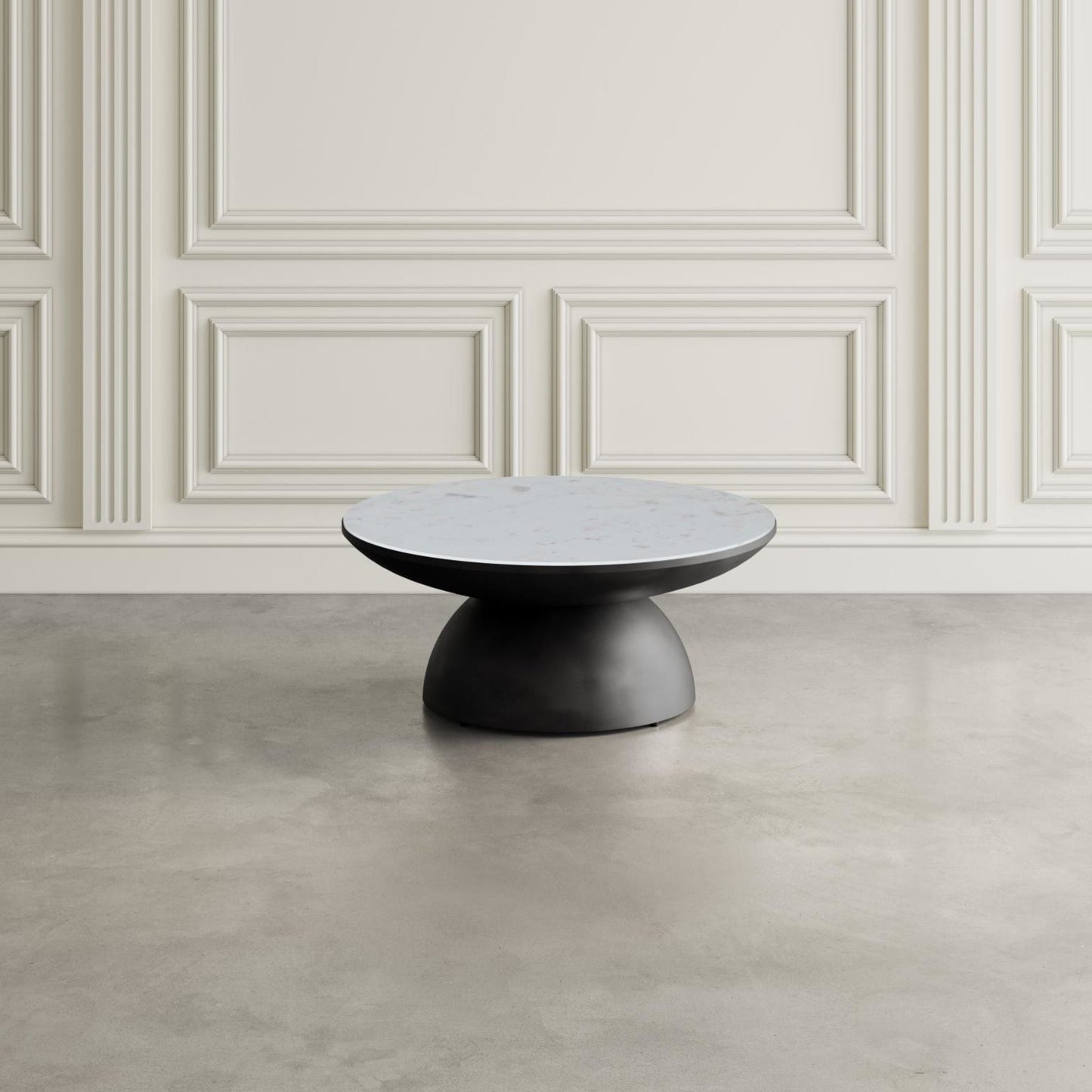 Circularity Coffee Table - White and Gunmetal