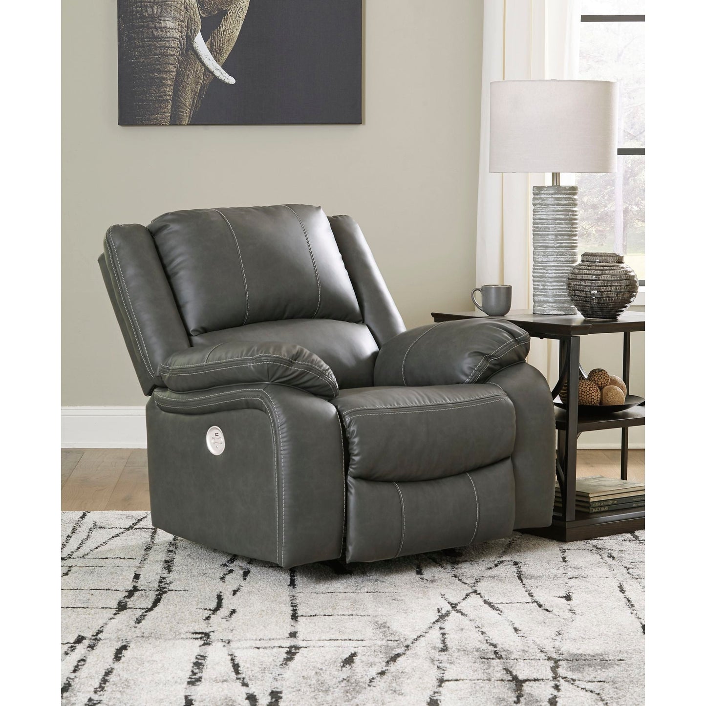 Calderwell Power Rocker Recliner - Gray