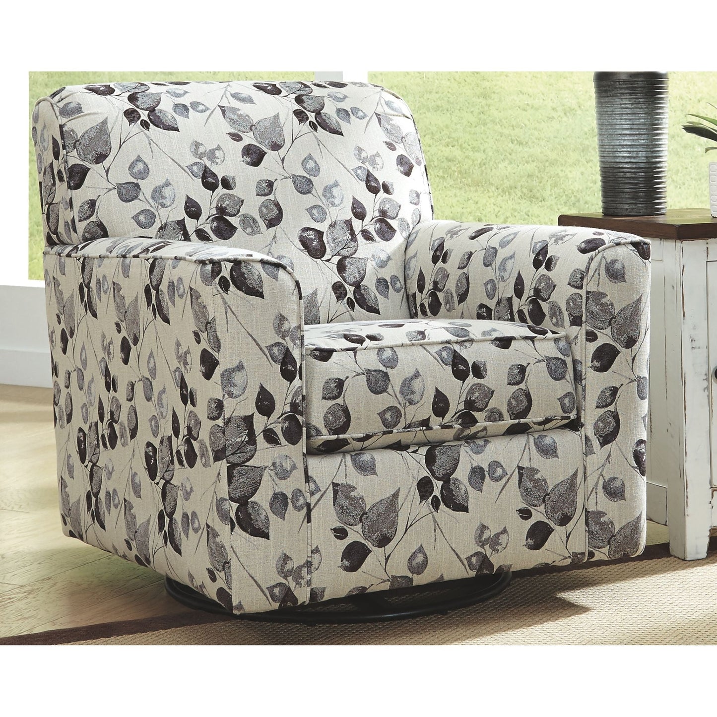 Abney Swivel Chair - Platinum
