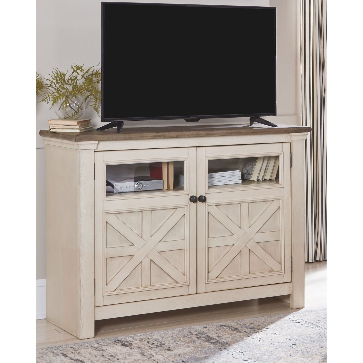 Bolanburg TV Stand - White/Weathered Gray