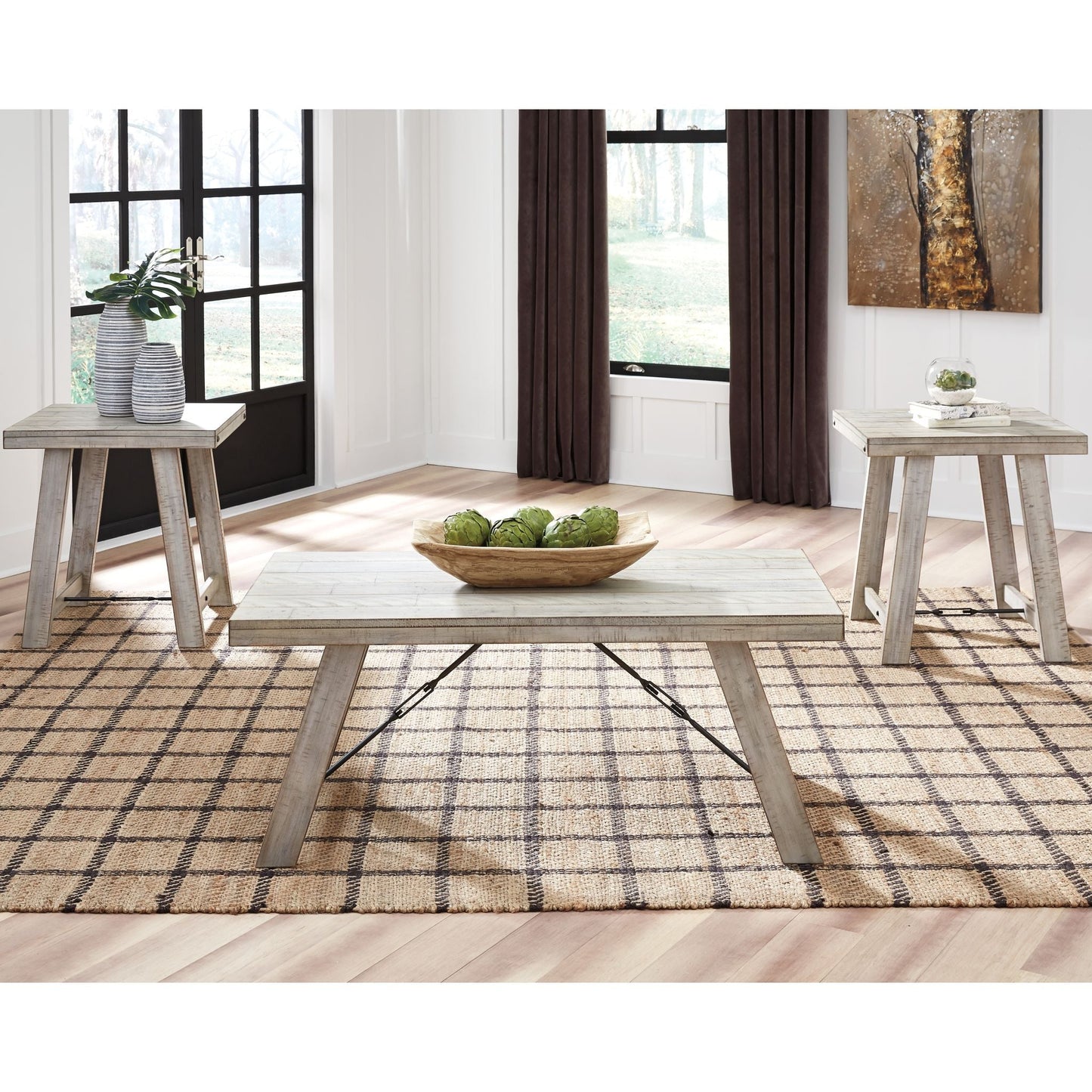 Carynhurst 3 Pack Tables - Whitewash