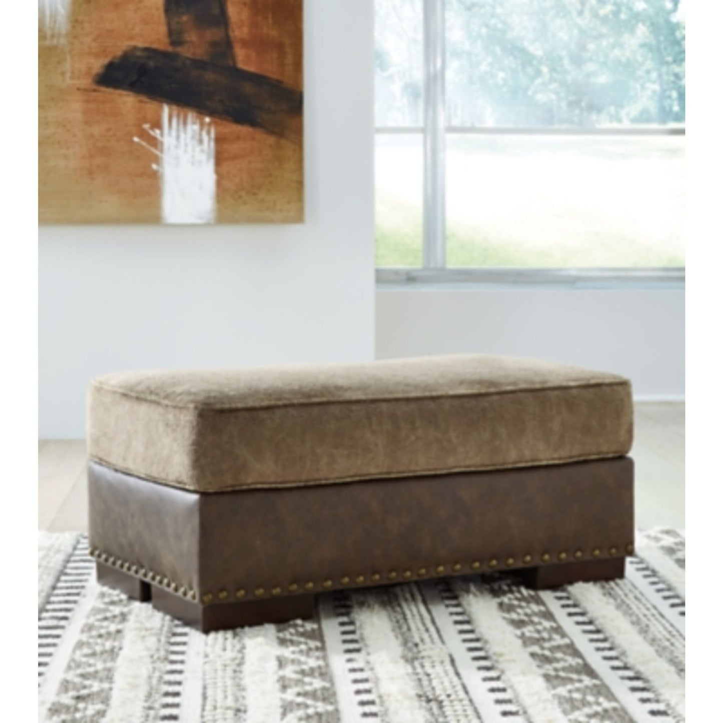 Alesbury Ottoman - Chocolate