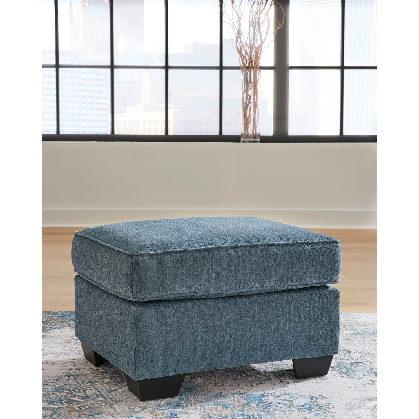 Cashton Ottoman - Blue