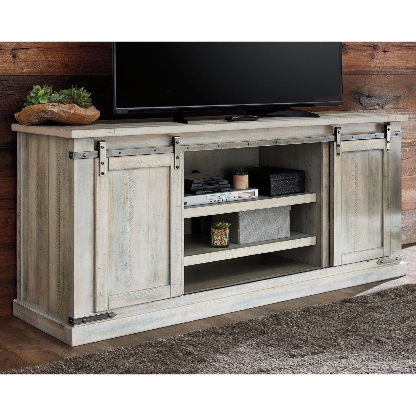 Carynhurst TV Stand - Whitewash
