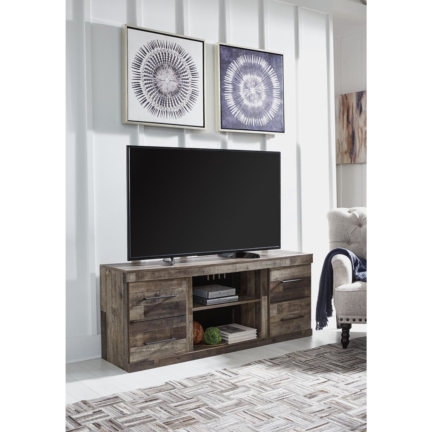 Derekson TV Stand - Multi Gray