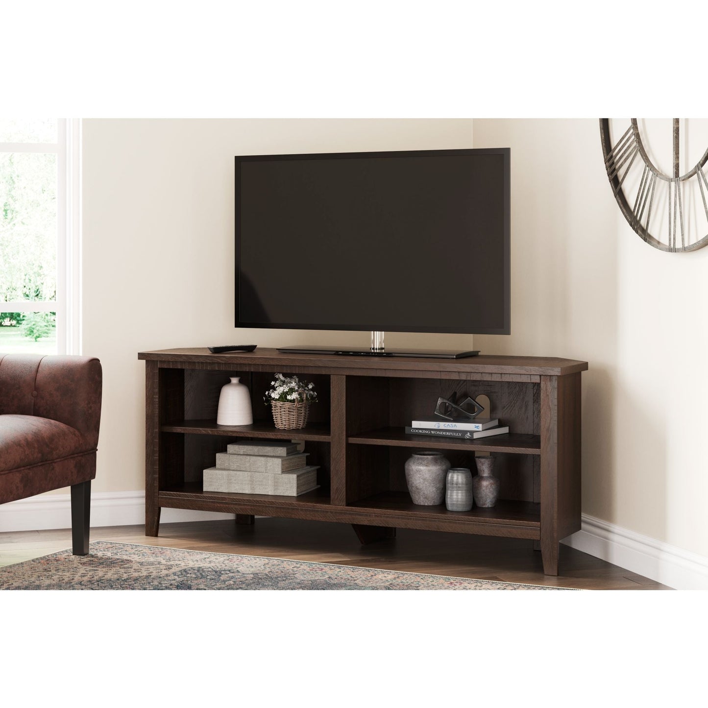 Camiburg TV Stand - Warm Brown