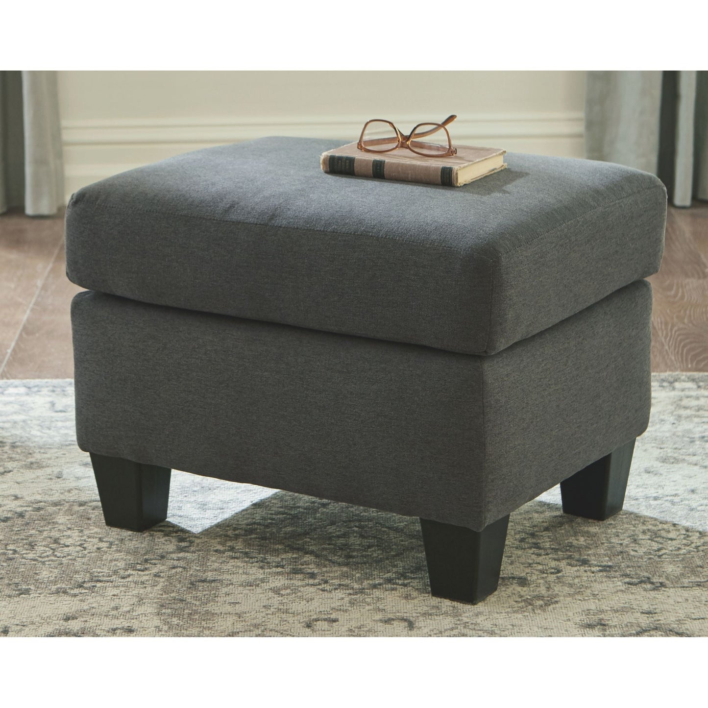 Bayonne Ottoman - Charcoal