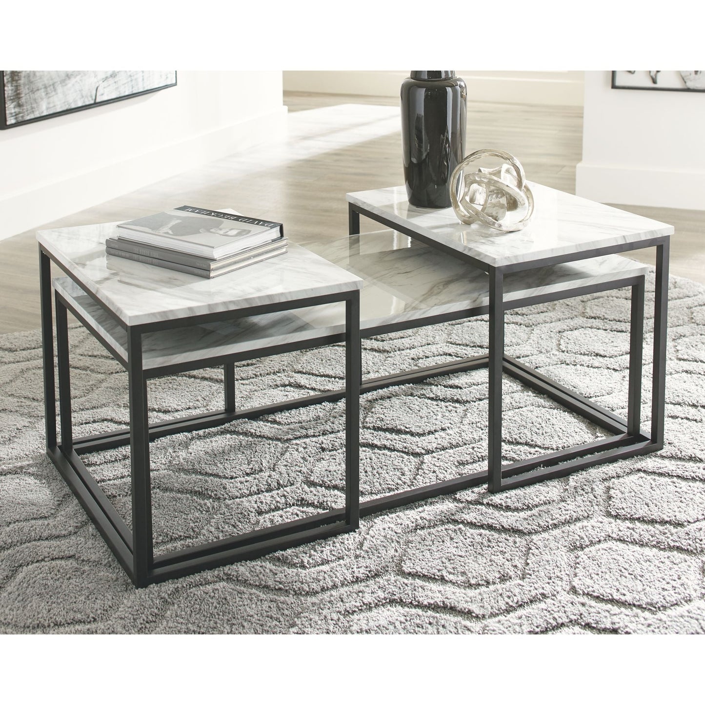 Donnesta 3 Pack Tables - White