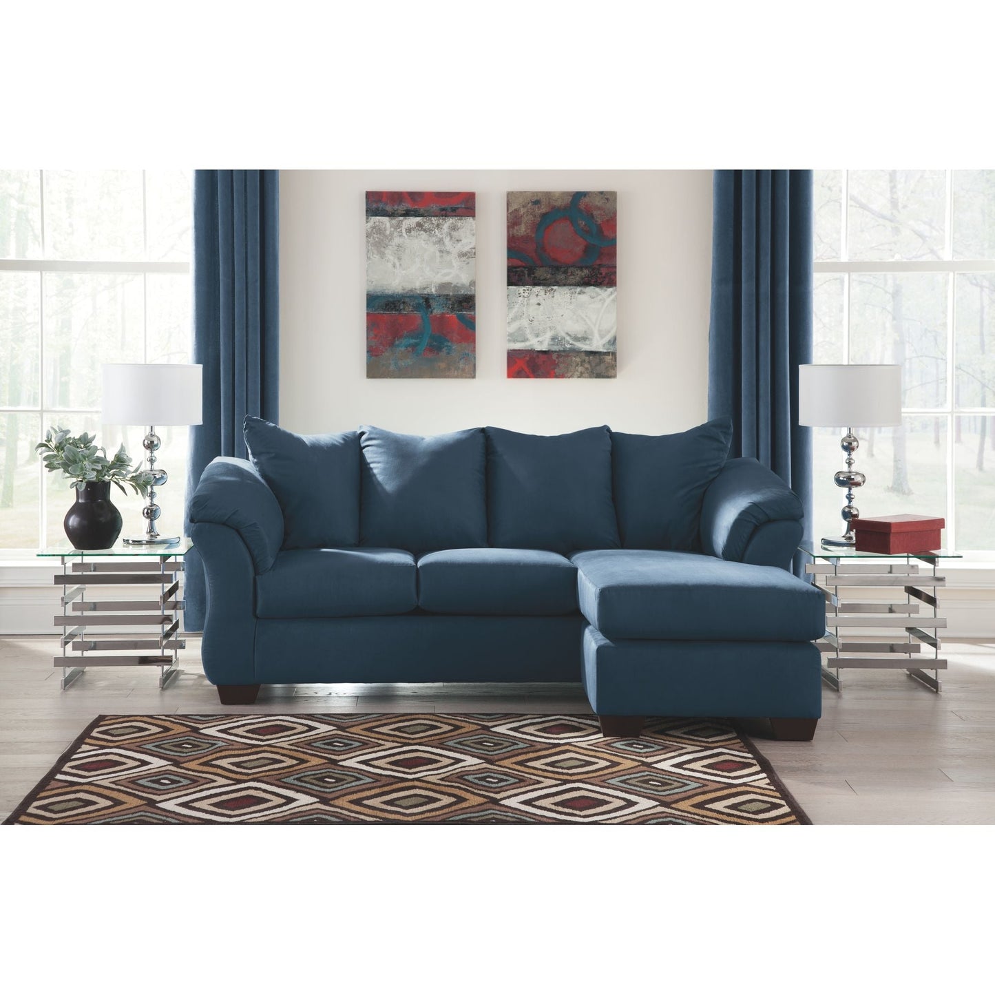Darcy Sofa Chaise - Blue