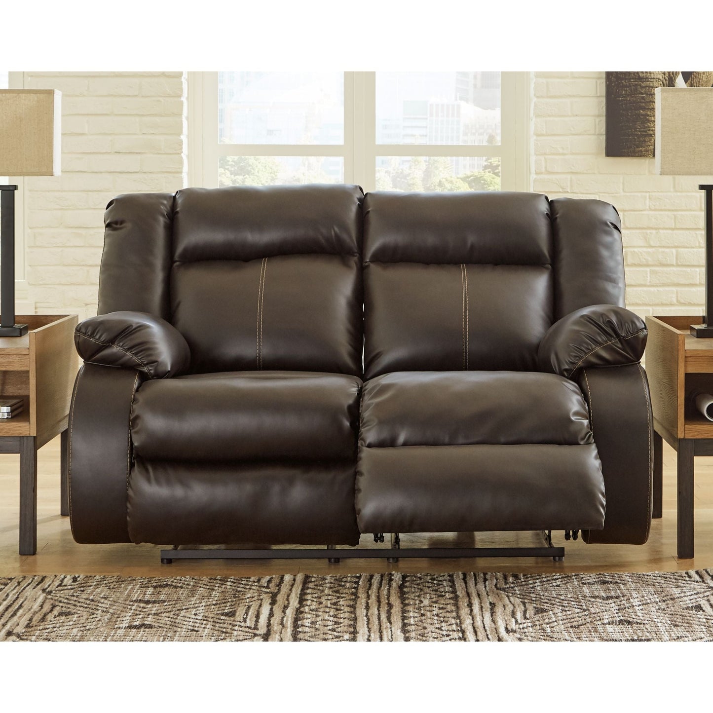 Denoron Power Reclining Loveseat - Chocolate