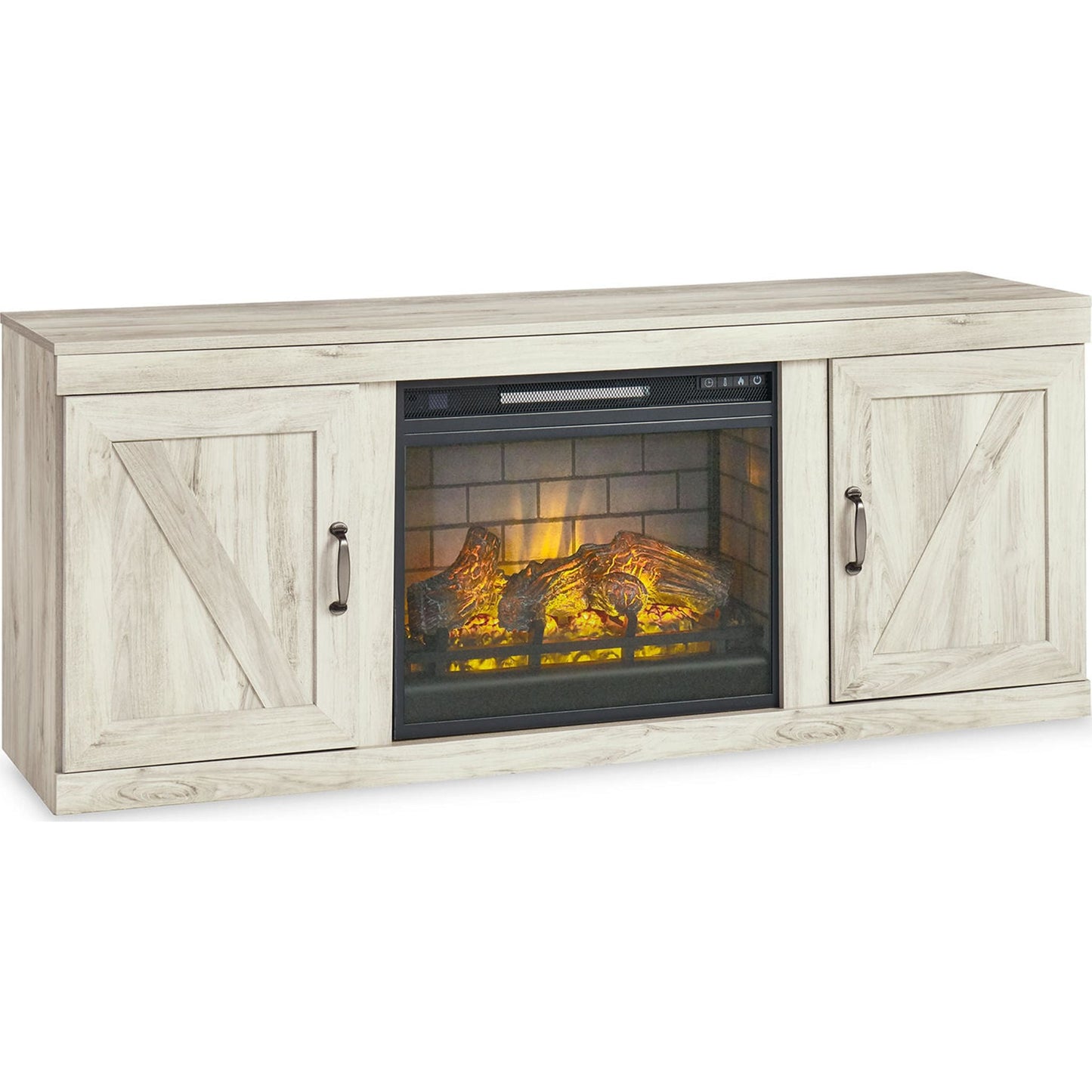 Bellaby Entertainment Unit with Fireplace - Whitewash