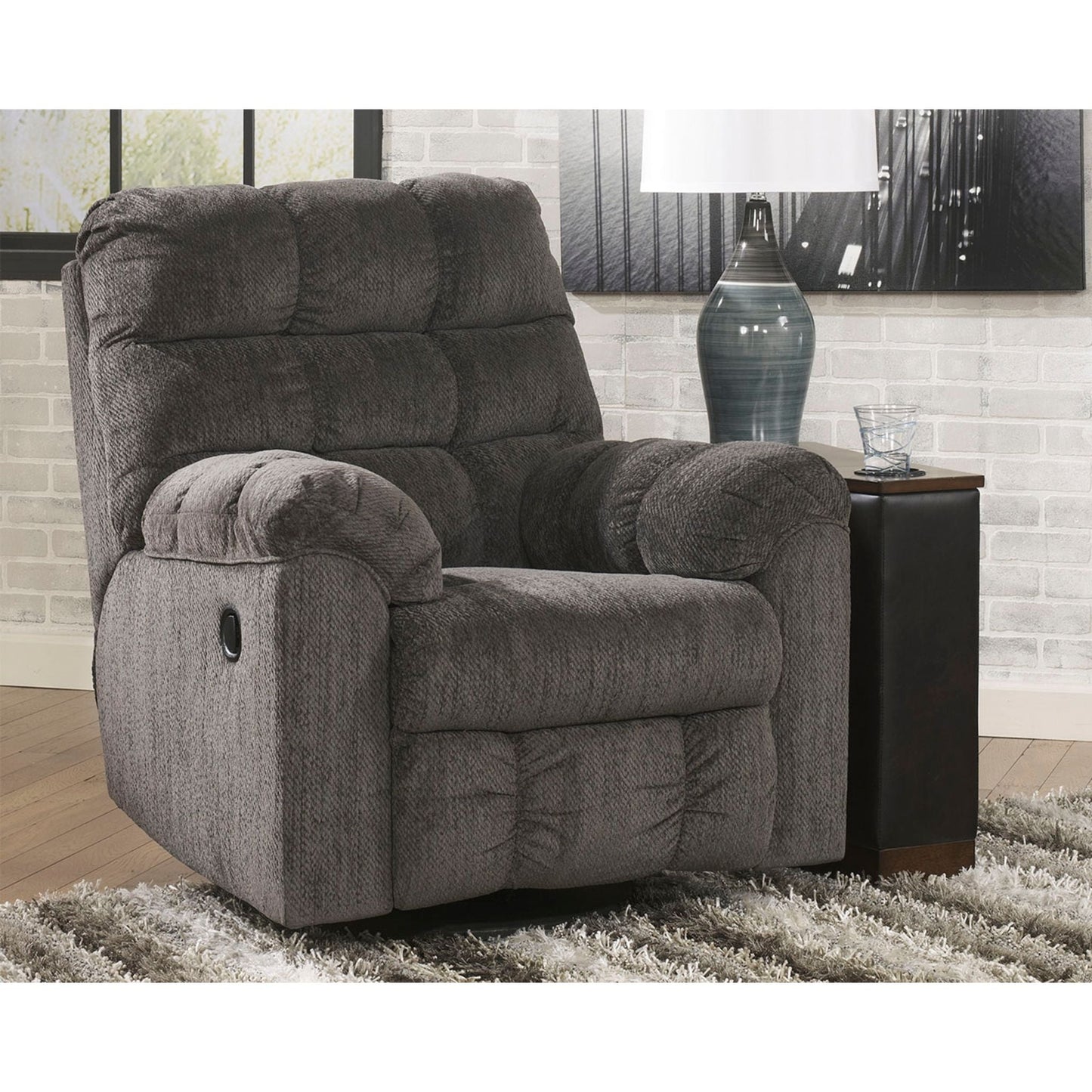 Acieona Swivel Rocker Recliner - Slate