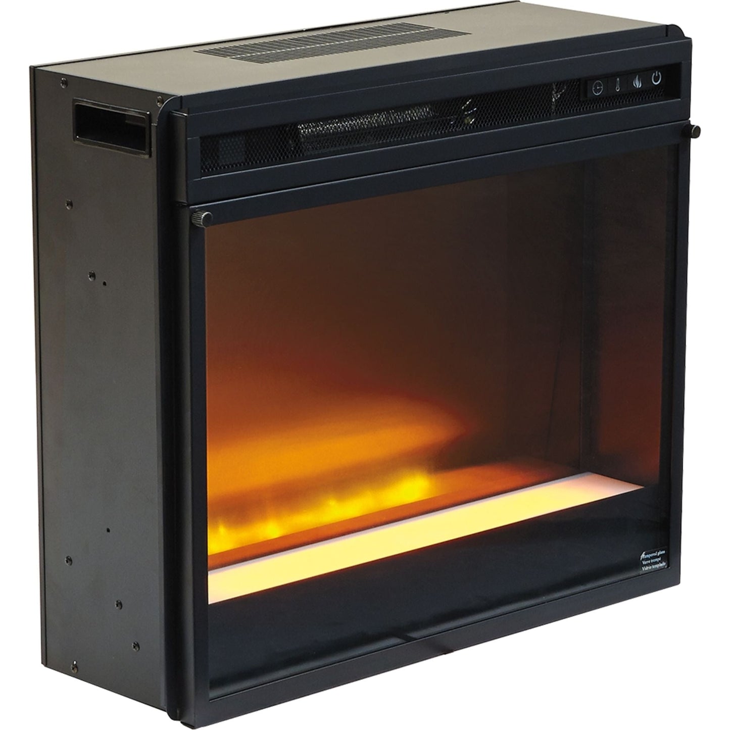 Chanceen TV Stand with Fireplace - Dark Brown