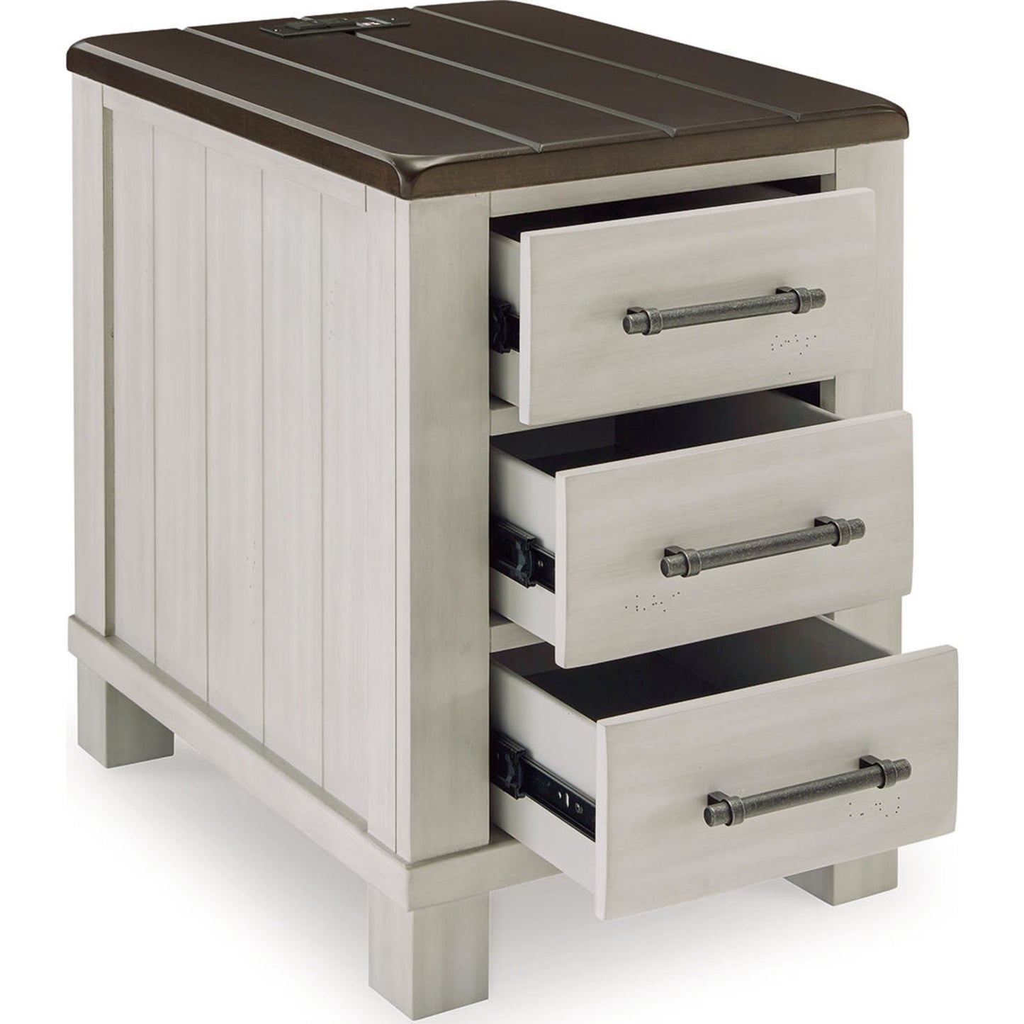 Darborn Chair Side End Table - Gray/Brown