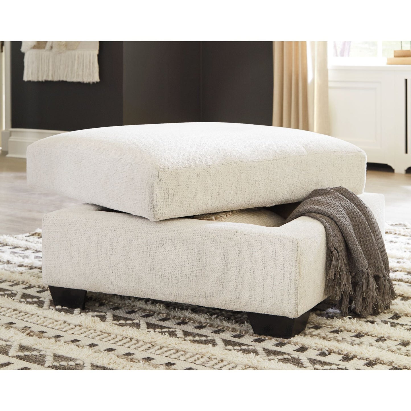 Brantley Storage Ottoman - Snow